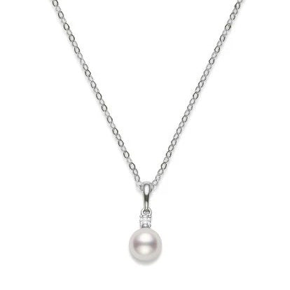 Mikimoto Pearl and Diamond Pendant