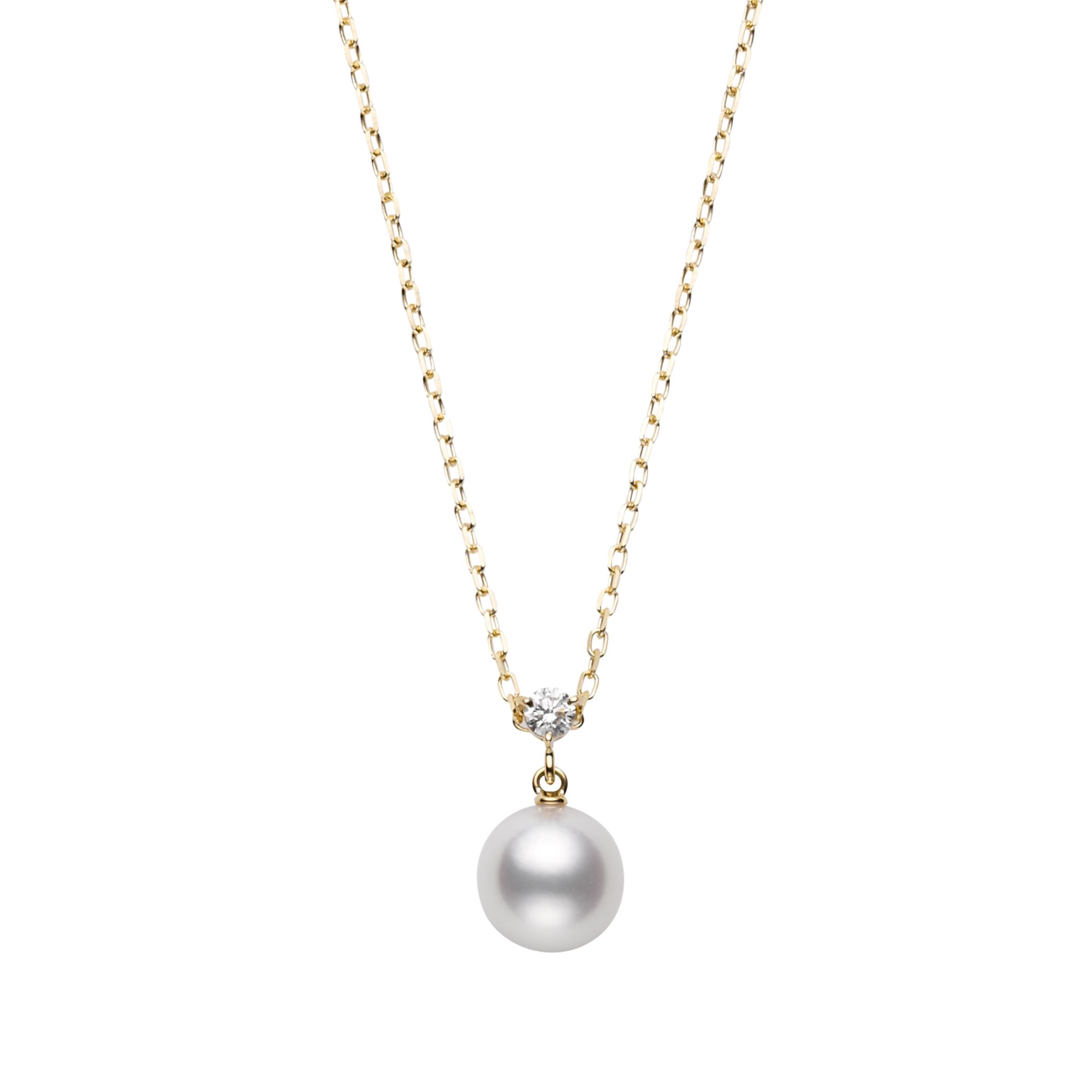 Mikimoto 8.25mm Pearl and Diamond Necklace