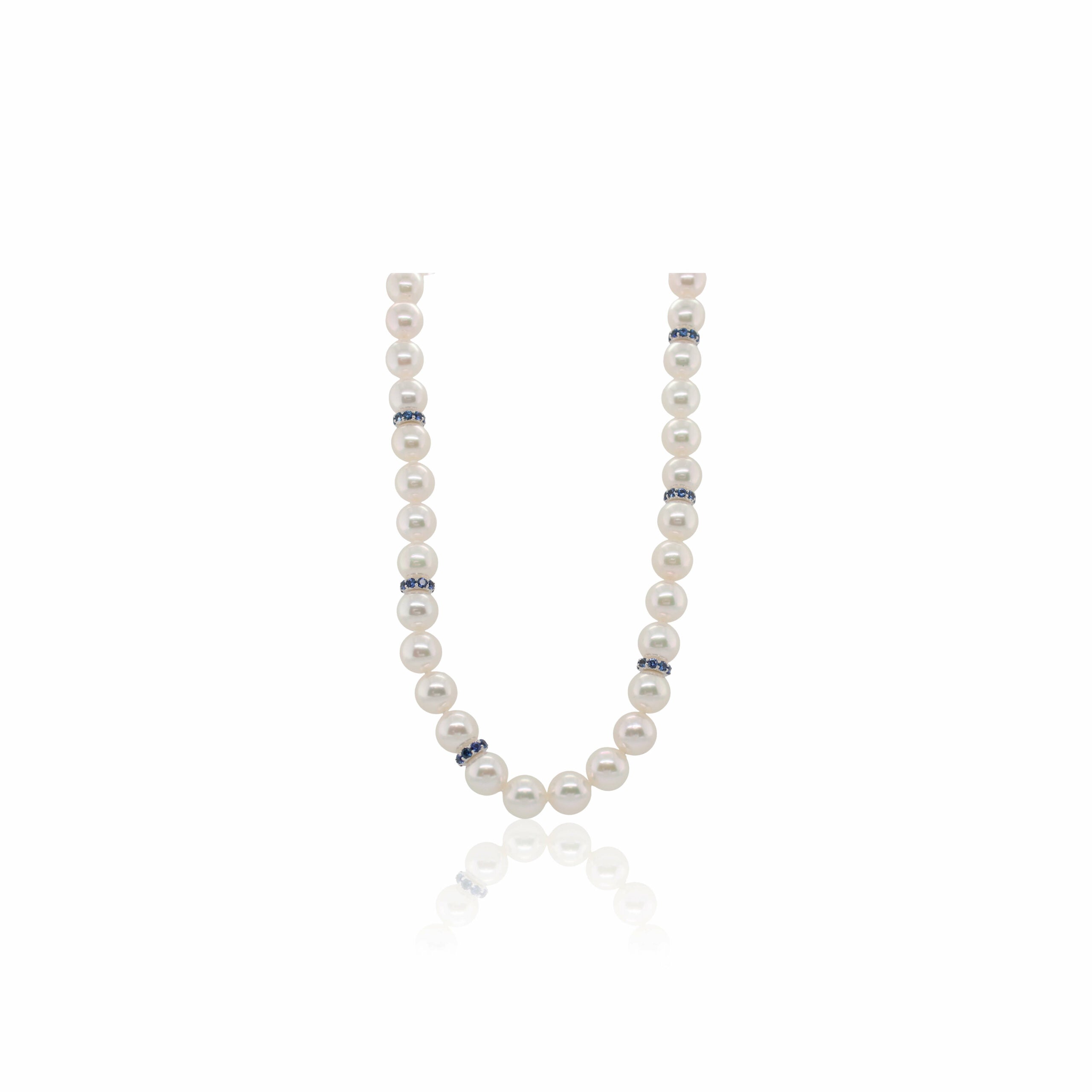 Mikimoto Akoya Pearl & Sapphire Necklace