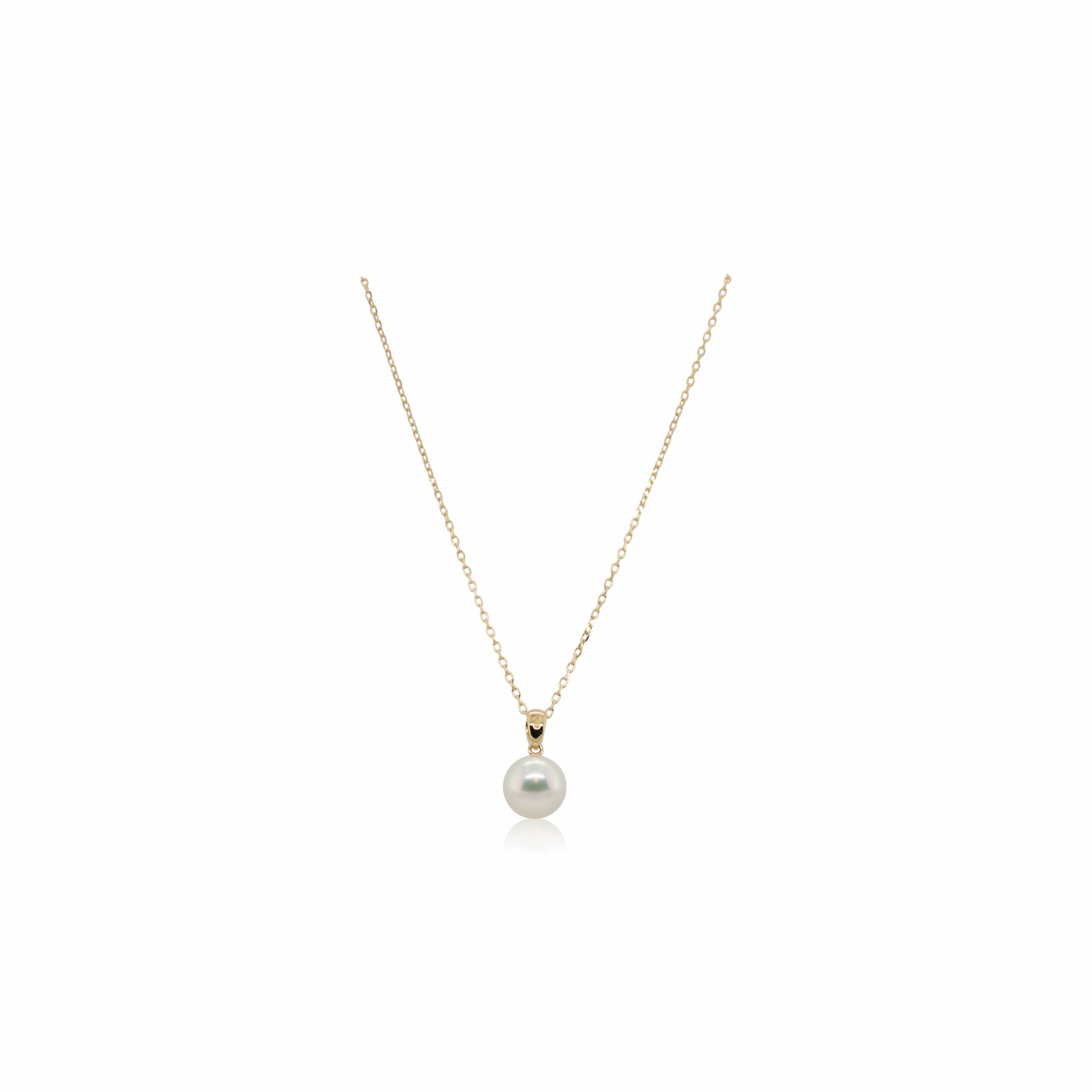 Mikimoto Yellow Gold 9-9.5mm Pearl Pendant