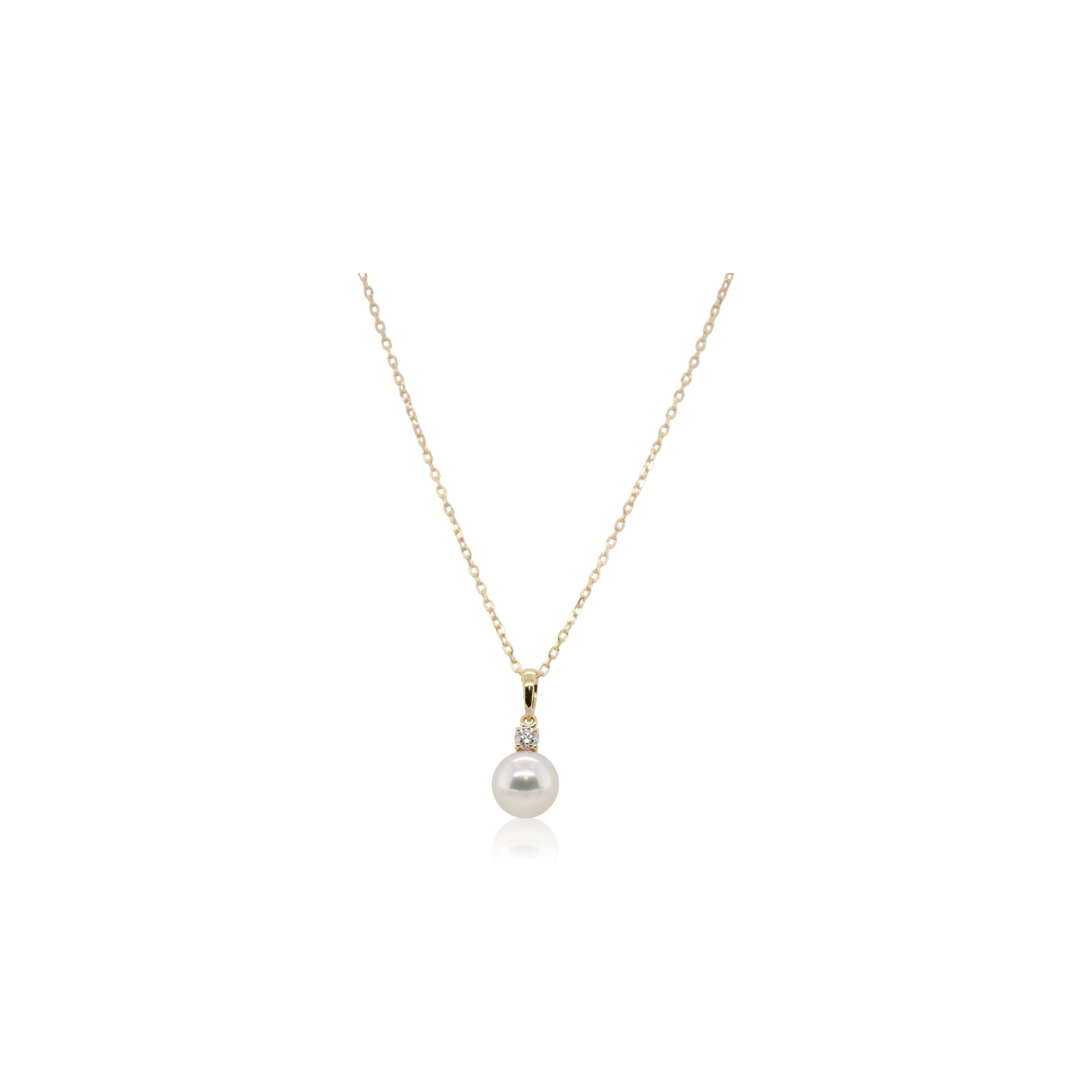Mikimoto Yellow Gold White Pearl Pendant
