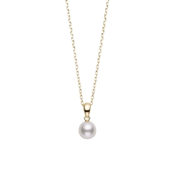 Mikimoto Yellow Gold Pearl Pendant