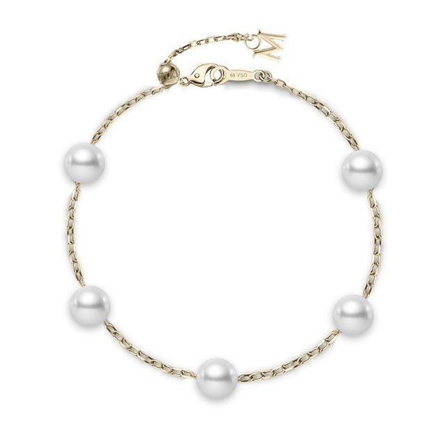 Mikimoto Cultured Akoya Pearl Station Bracelet