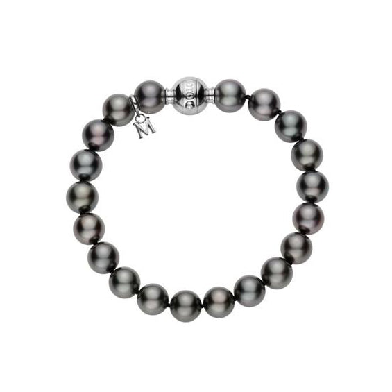 Mikimoto Black South Sea Pearl and Diamond Bracelet