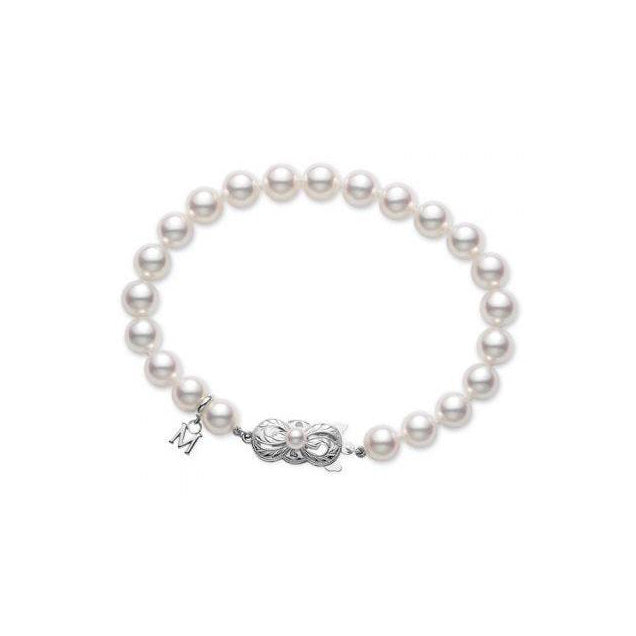 Mikimoto White Gold Pearl Bracelet