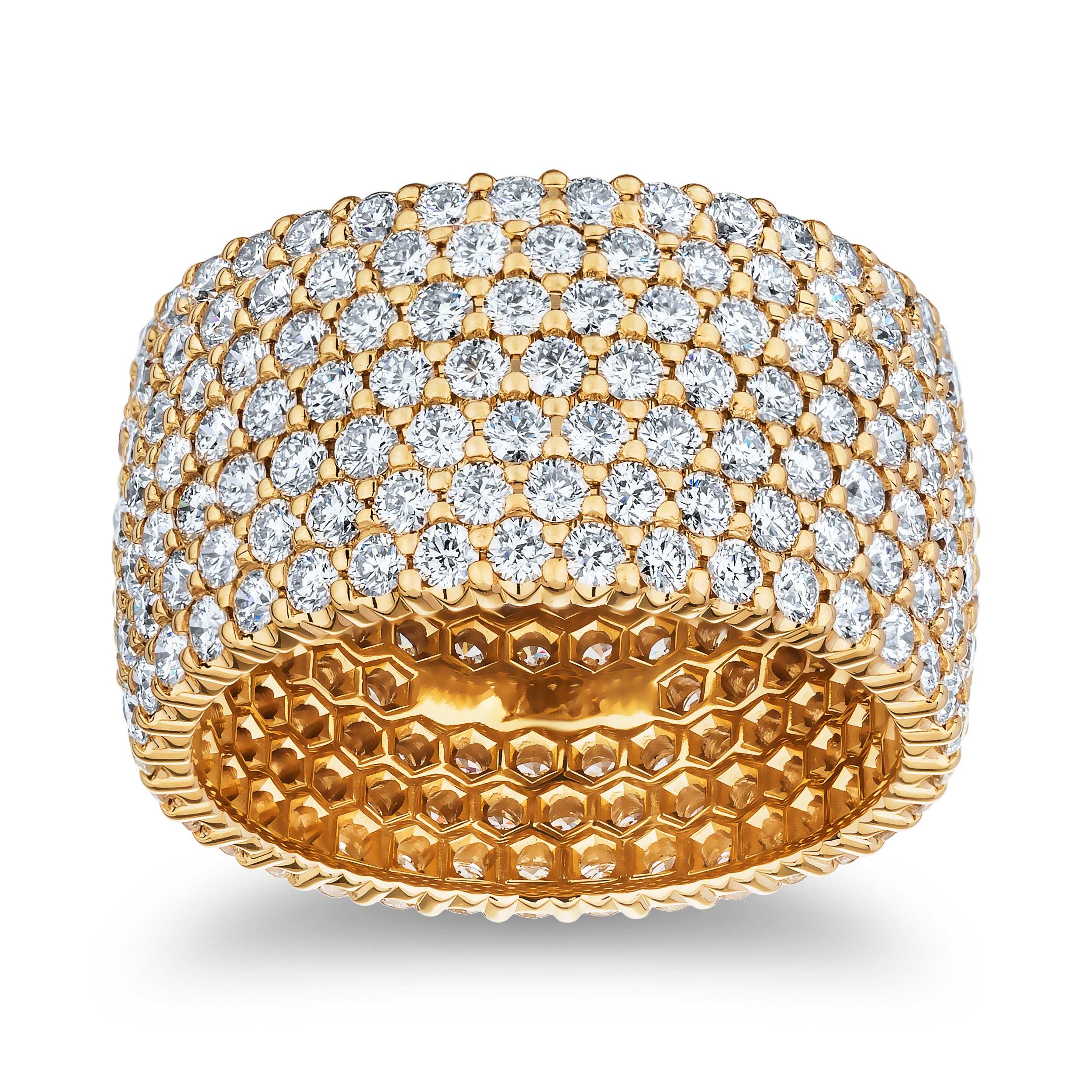 Diamond Pave 7 Row Eternity Band