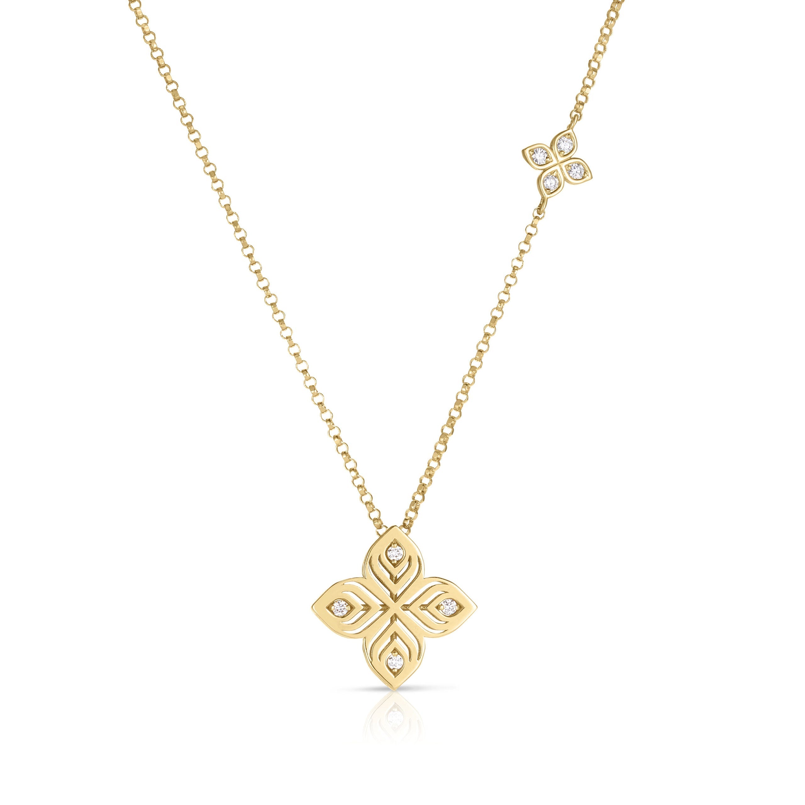 Roberto Coin Yellow Gold Diamond Arabesque Pendant