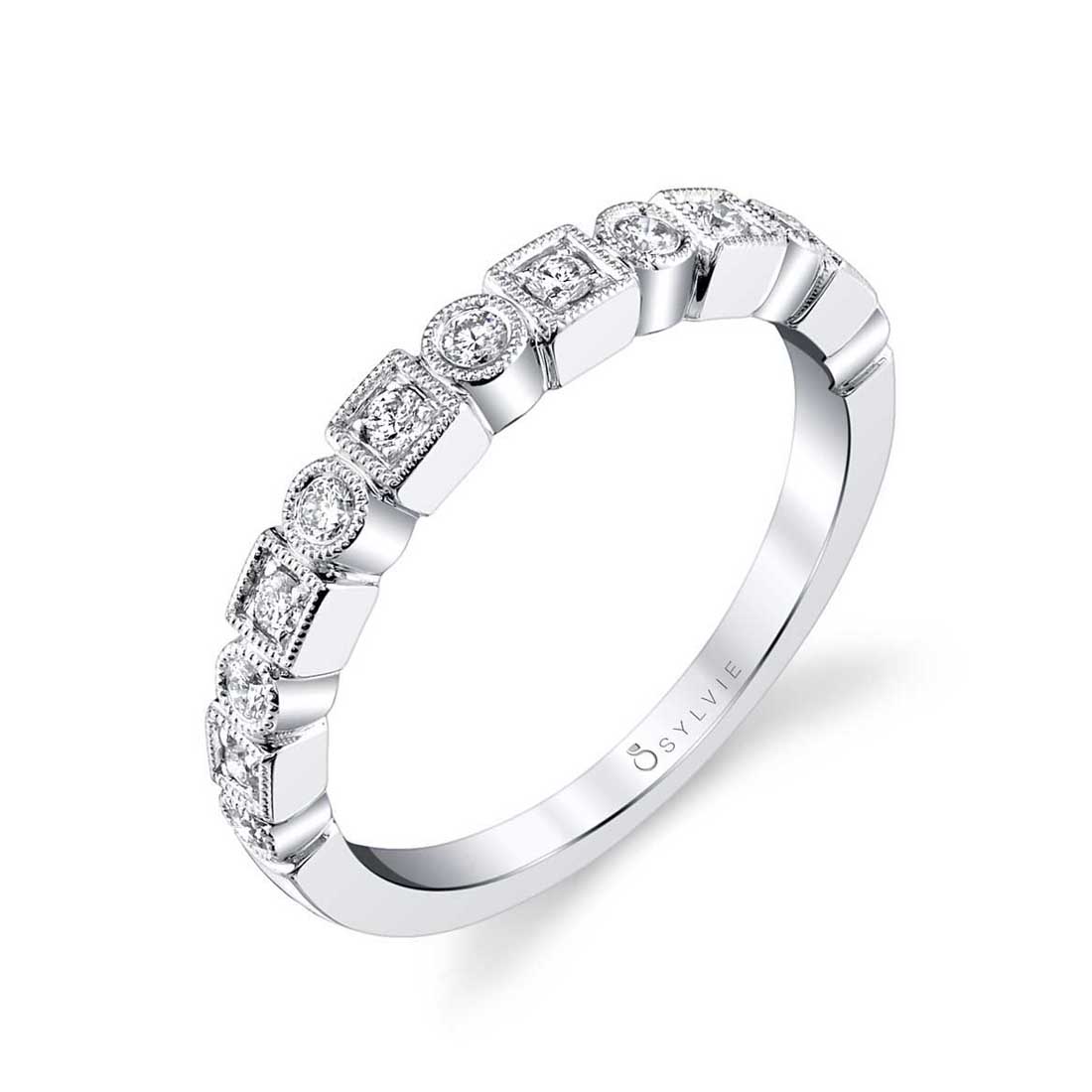 Jasmeen White Gold and Diamond Wedding Band