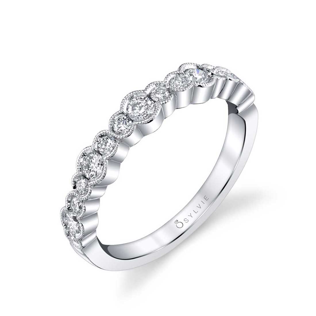 Sophia White Gold and Diamond Wedding Band