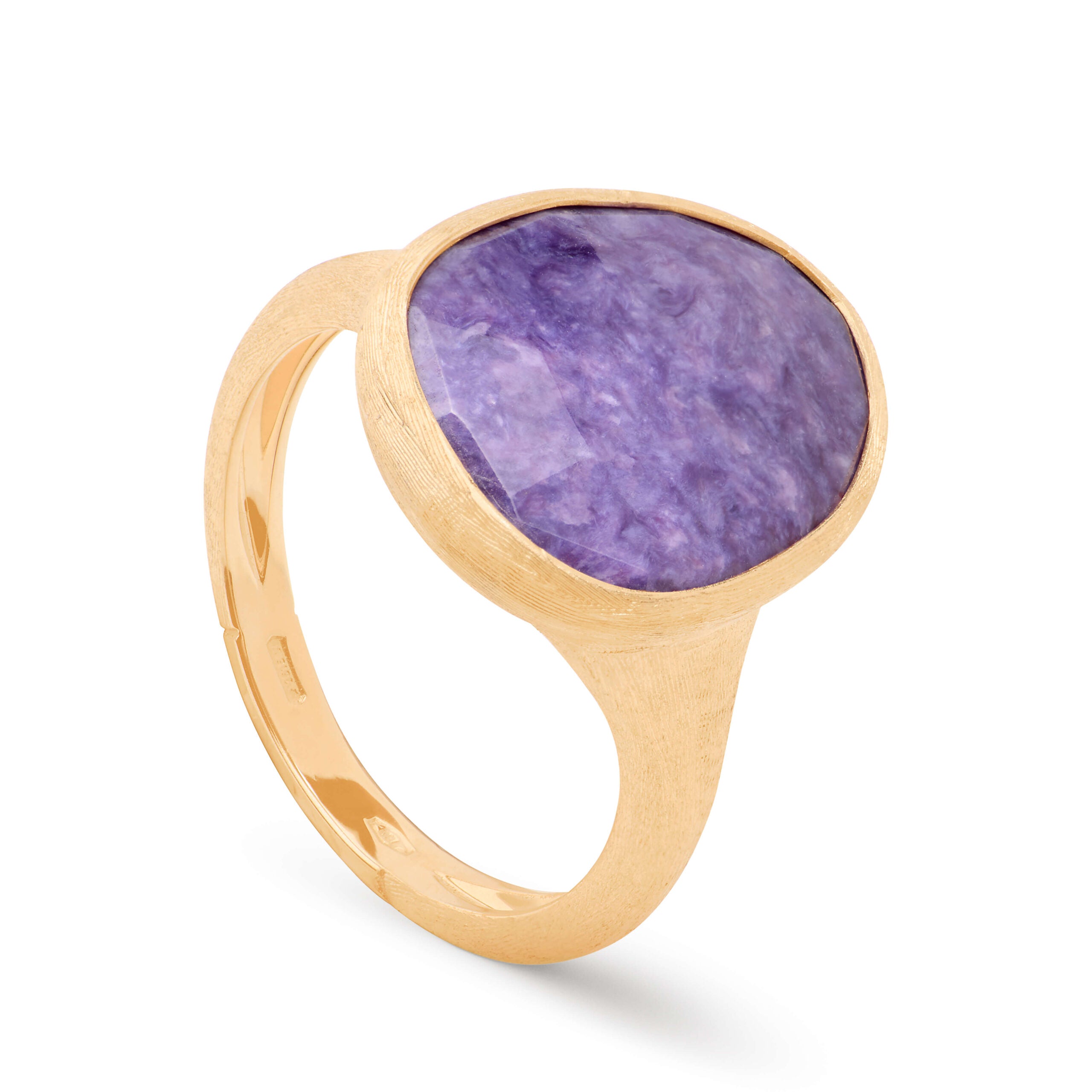 Marco Bicego Lunaria Collection 18K Yellow Gold Ring with Charoite