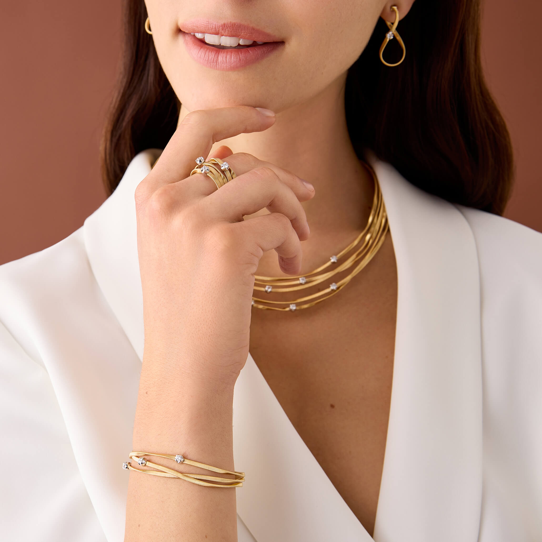 Marco Bicego Marrakech Collection 5 Row Diamond Ring