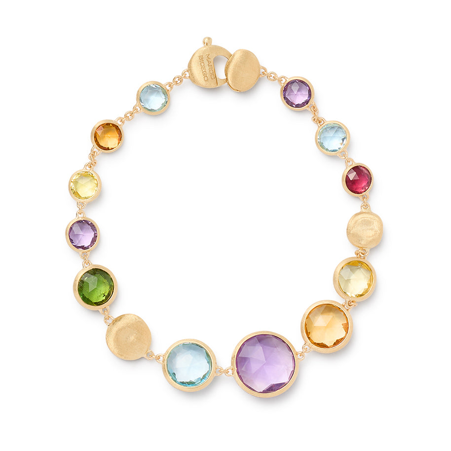 Marco Bicego Jaipur Color Collection 18K Yellow Gold Graduated Gemstone Bracelet