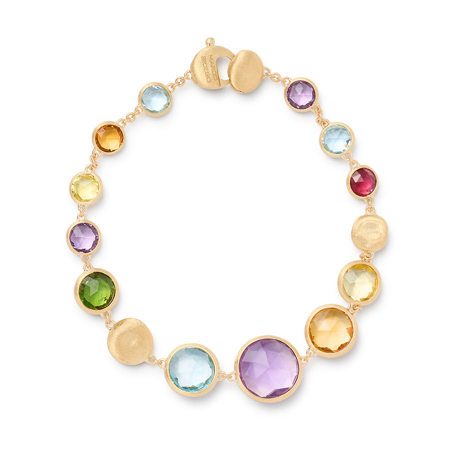 Marco Bicego Jaipur Color Collection 18K Yellow Gold Graduated Gemstone Bracelet