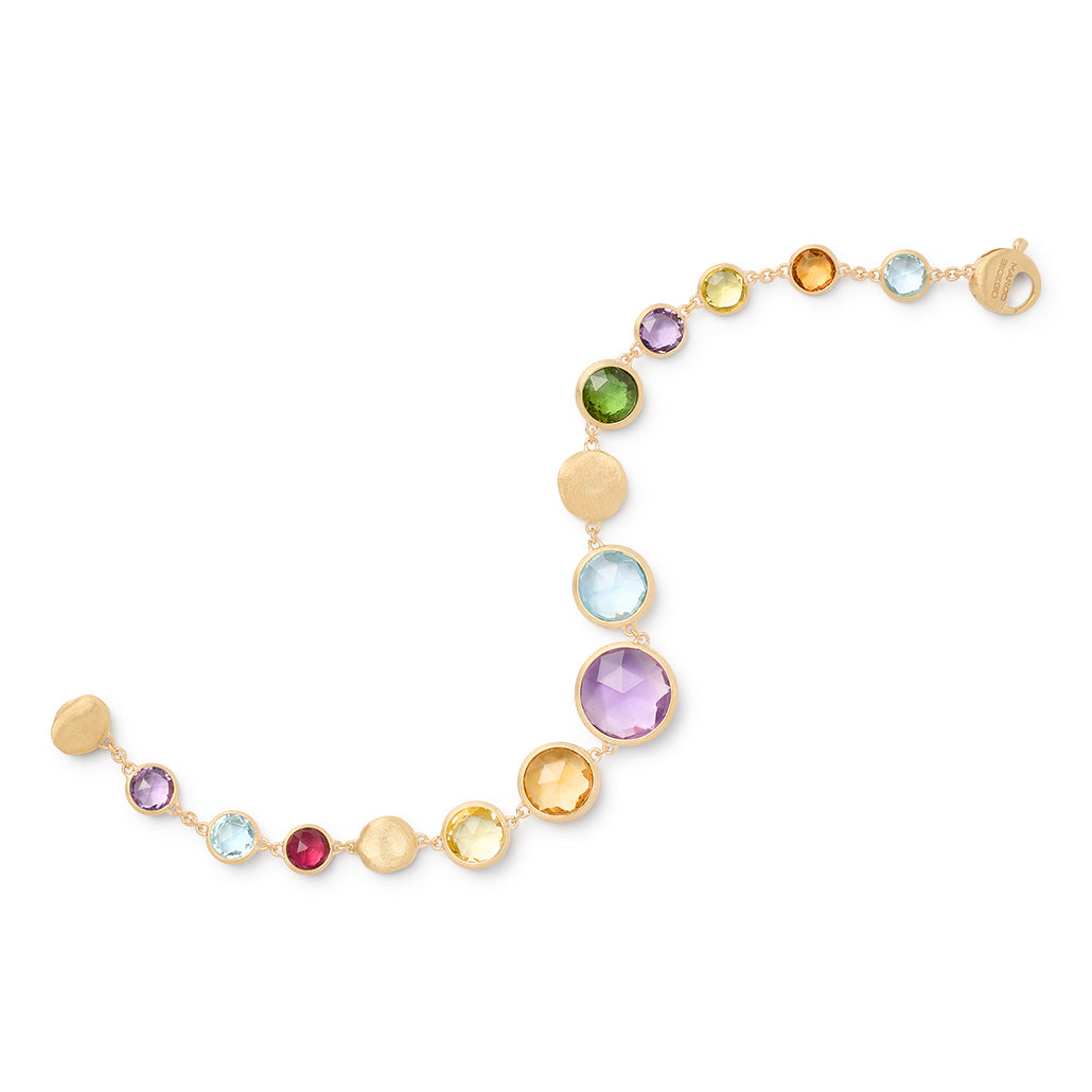 Marco Bicego Jaipur Color Collection 18K Yellow Gold Graduated Gemstone Bracelet
