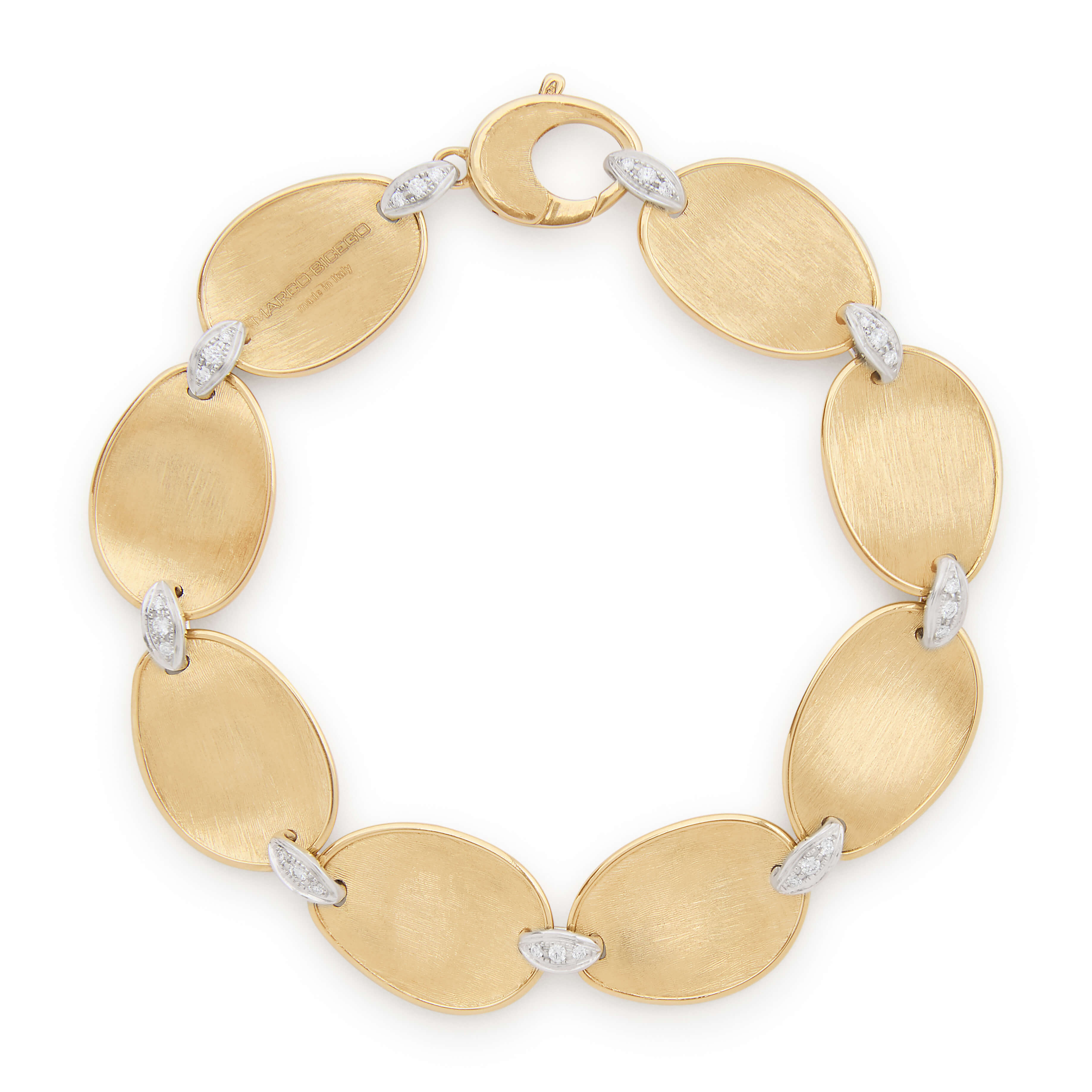Marco Bicego Lunaria Collection 18k Yellow Gold Diamond Bracelet