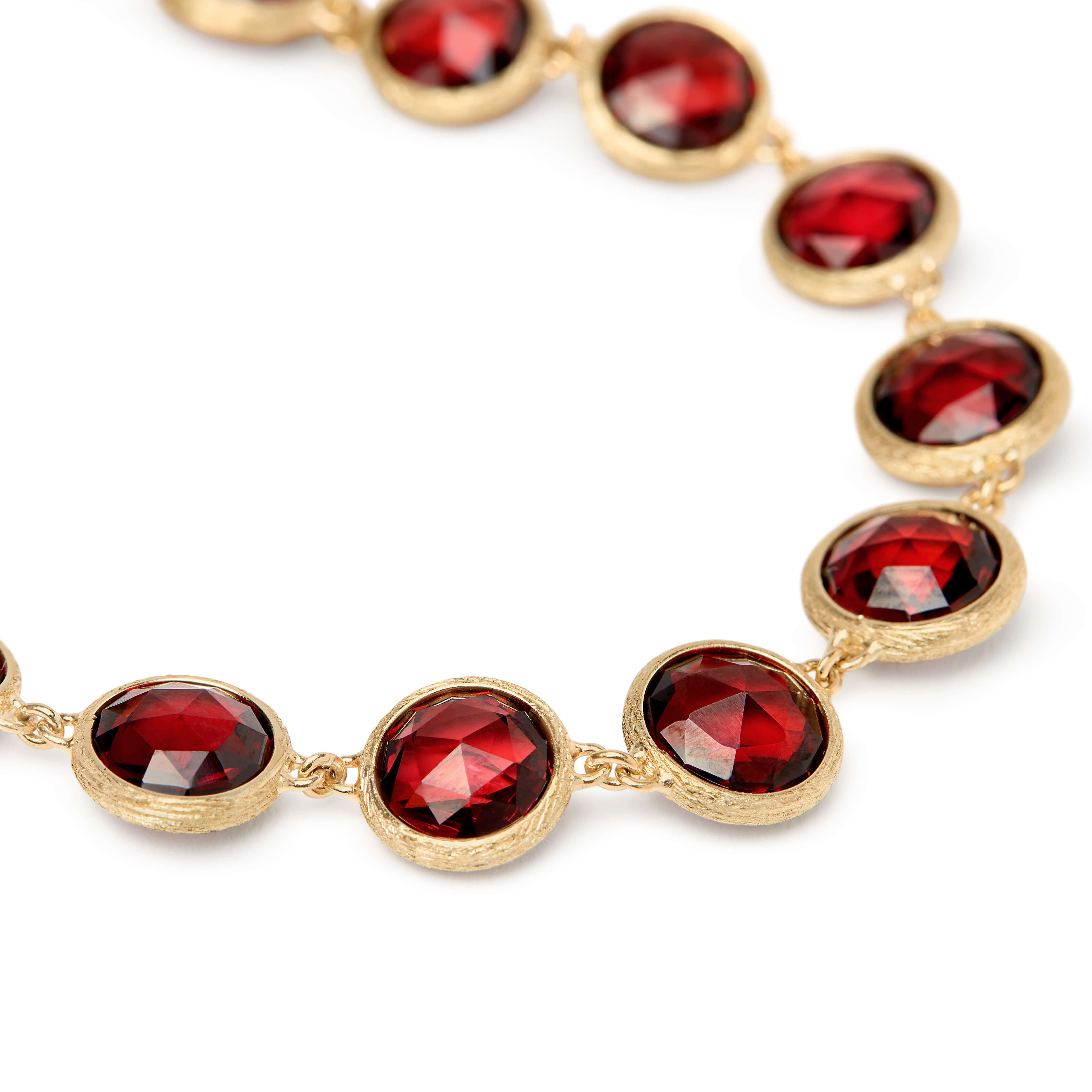 Marco Bicego Jaipur Collection Bezel Set Red Garnet Bracelet