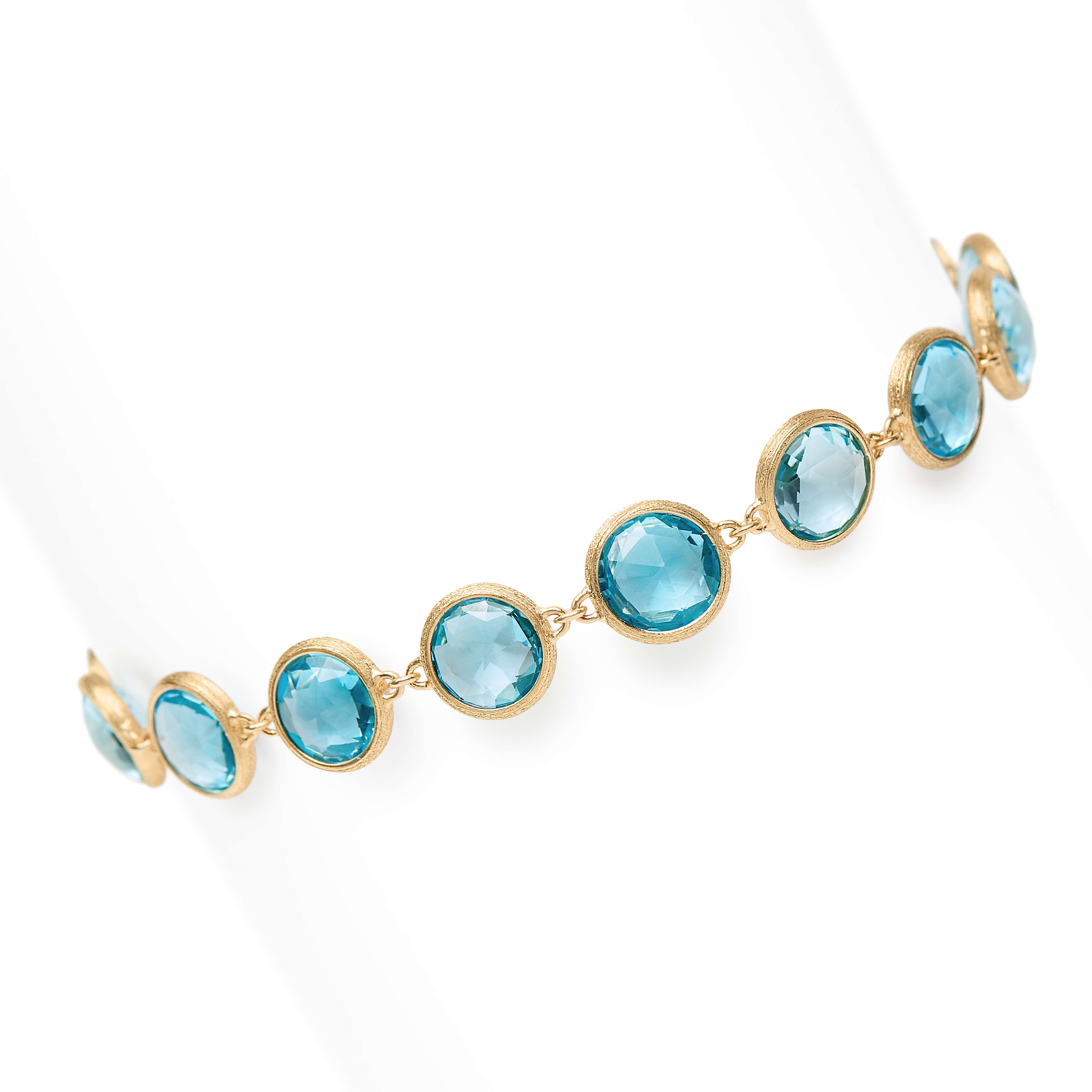 Marco Bicego Jaipur Collection Bezel Set Blue Topaz Bracelet
