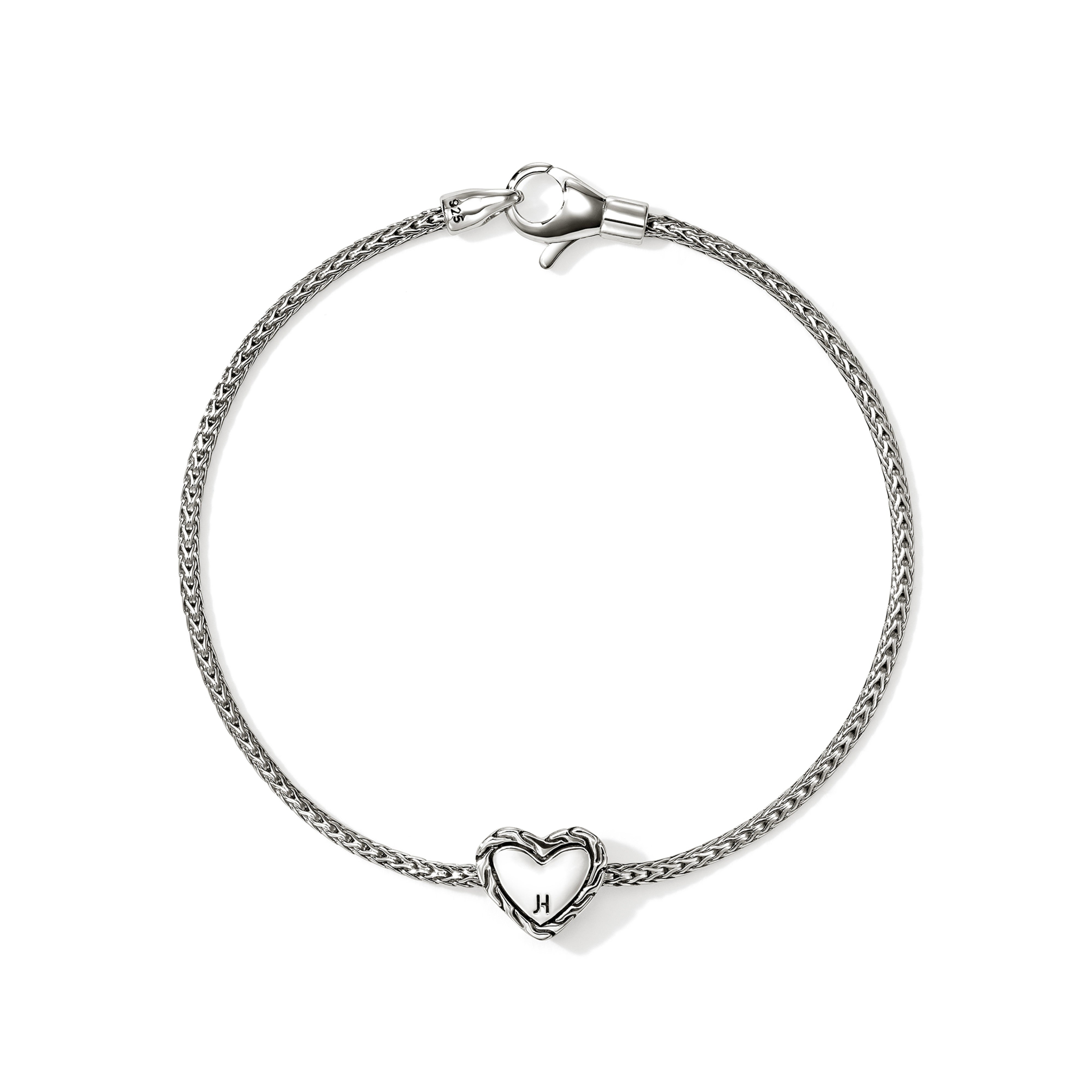 John Hardy Pavé Diamond Heart Bracelet