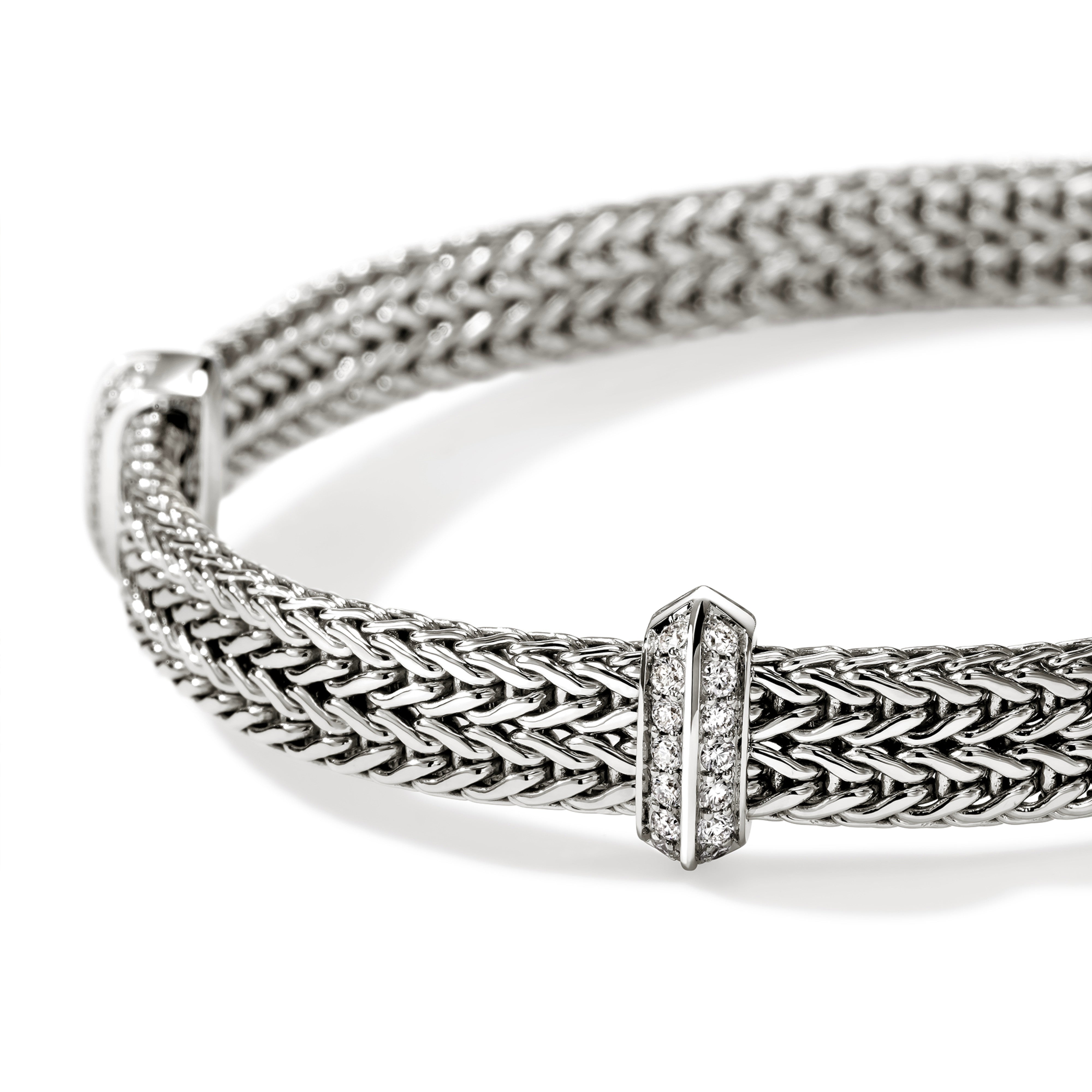 John Hardy 6mm Diamond Link Bracelet