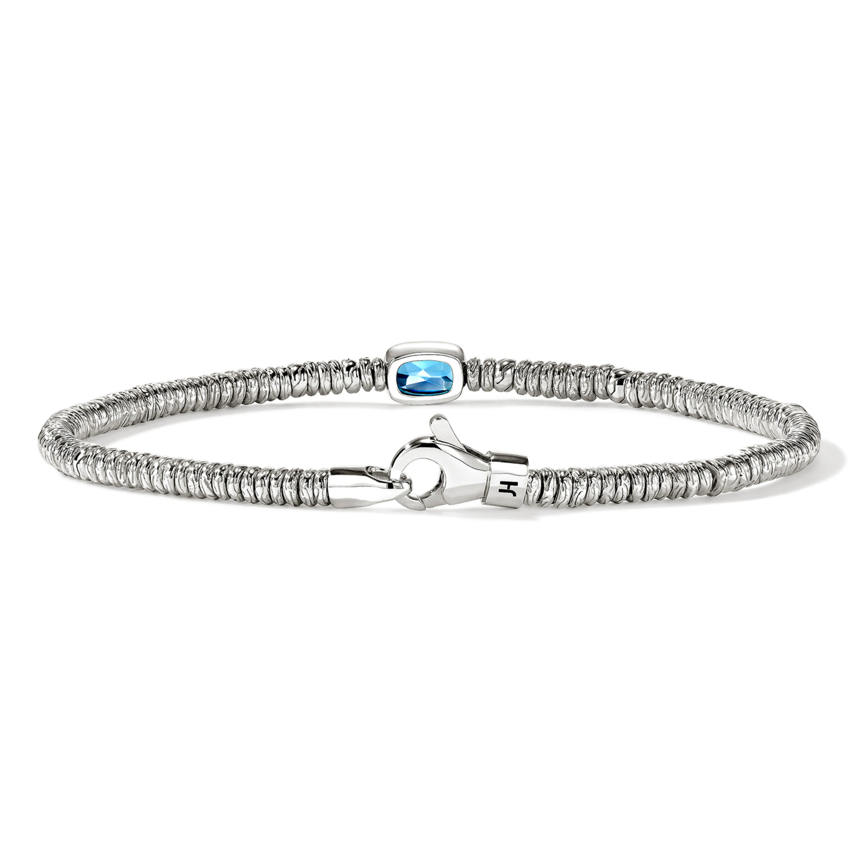 John Hardy 2.5mm Blue Topaz Beaded Bracelet