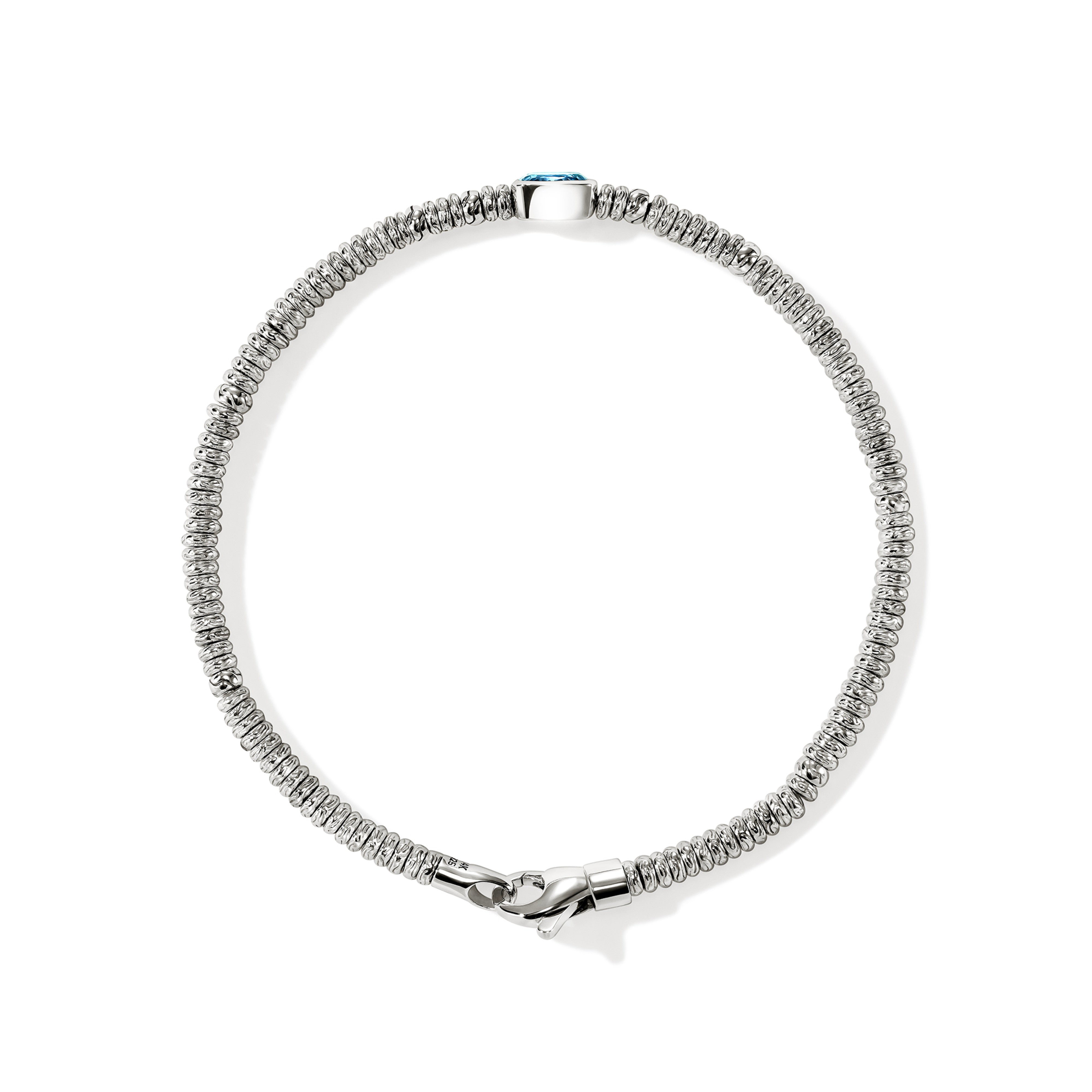 John Hardy 2.5mm Blue Topaz Beaded Bracelet