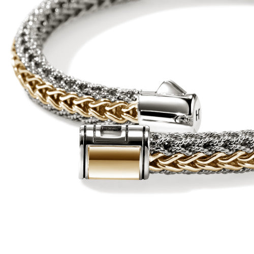 John Hardy 6.5mm Two-Tone Twisted Chain Bracelet