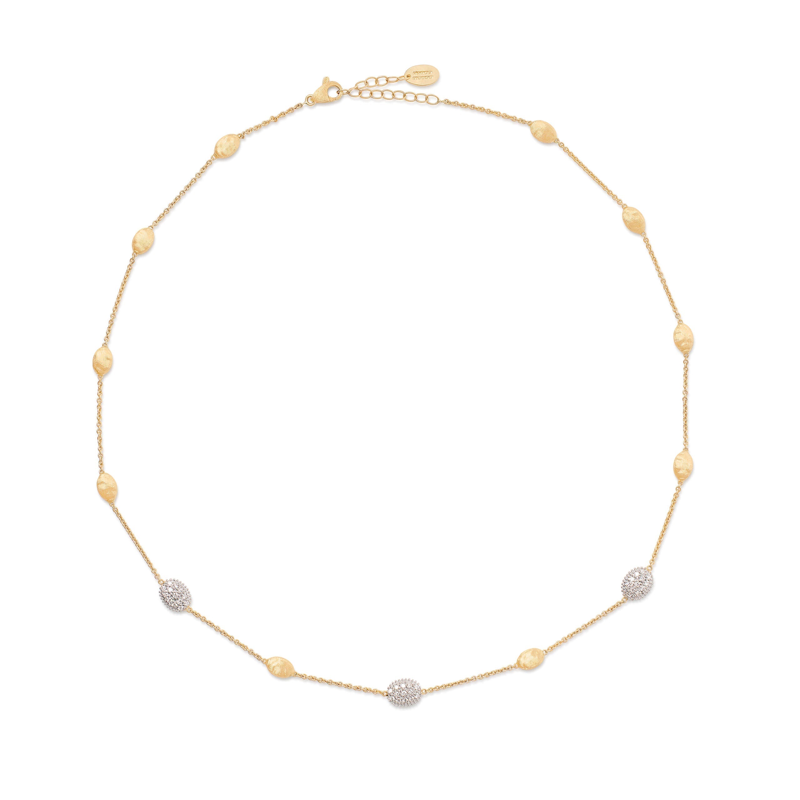 Marco Bicego Siviglia Collection 18K Yellow Gold & Diamond Bean Necklace