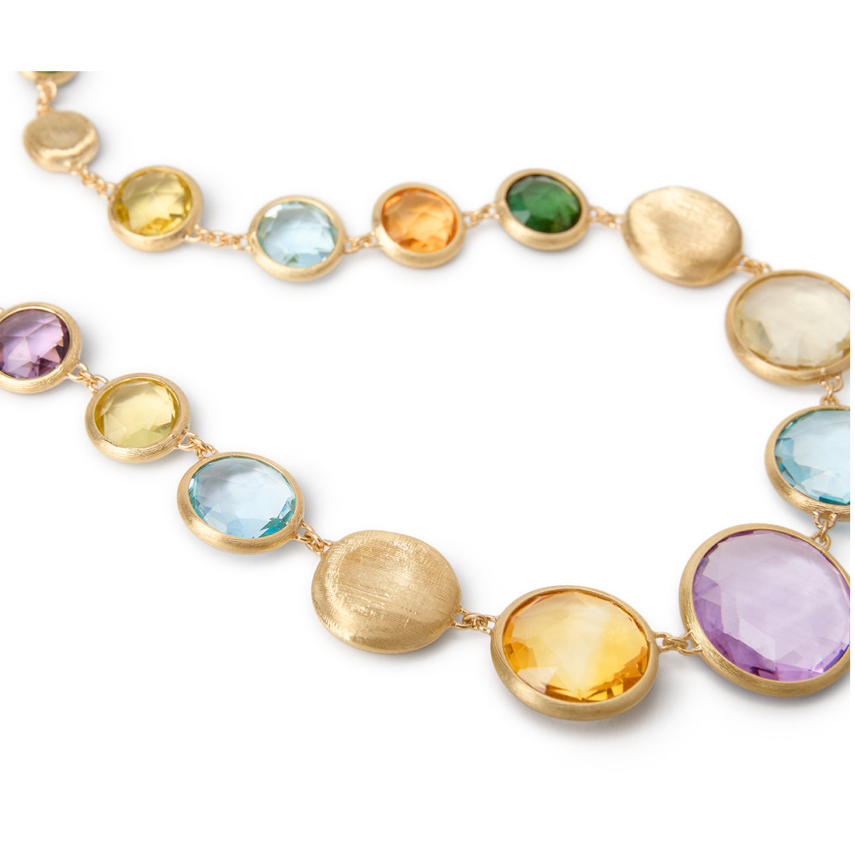 Marco Bicego Jaipur Color Collection 18K Yellow Gold Graduated Gemstone Necklace