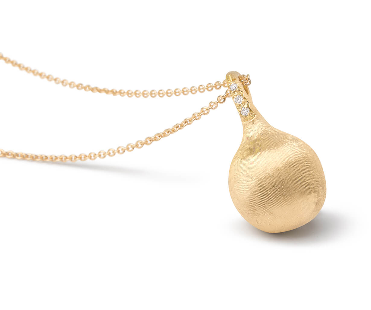 Marco Bicego Africa Boule Collection 18k Yellow Gold and Diamond Pendant