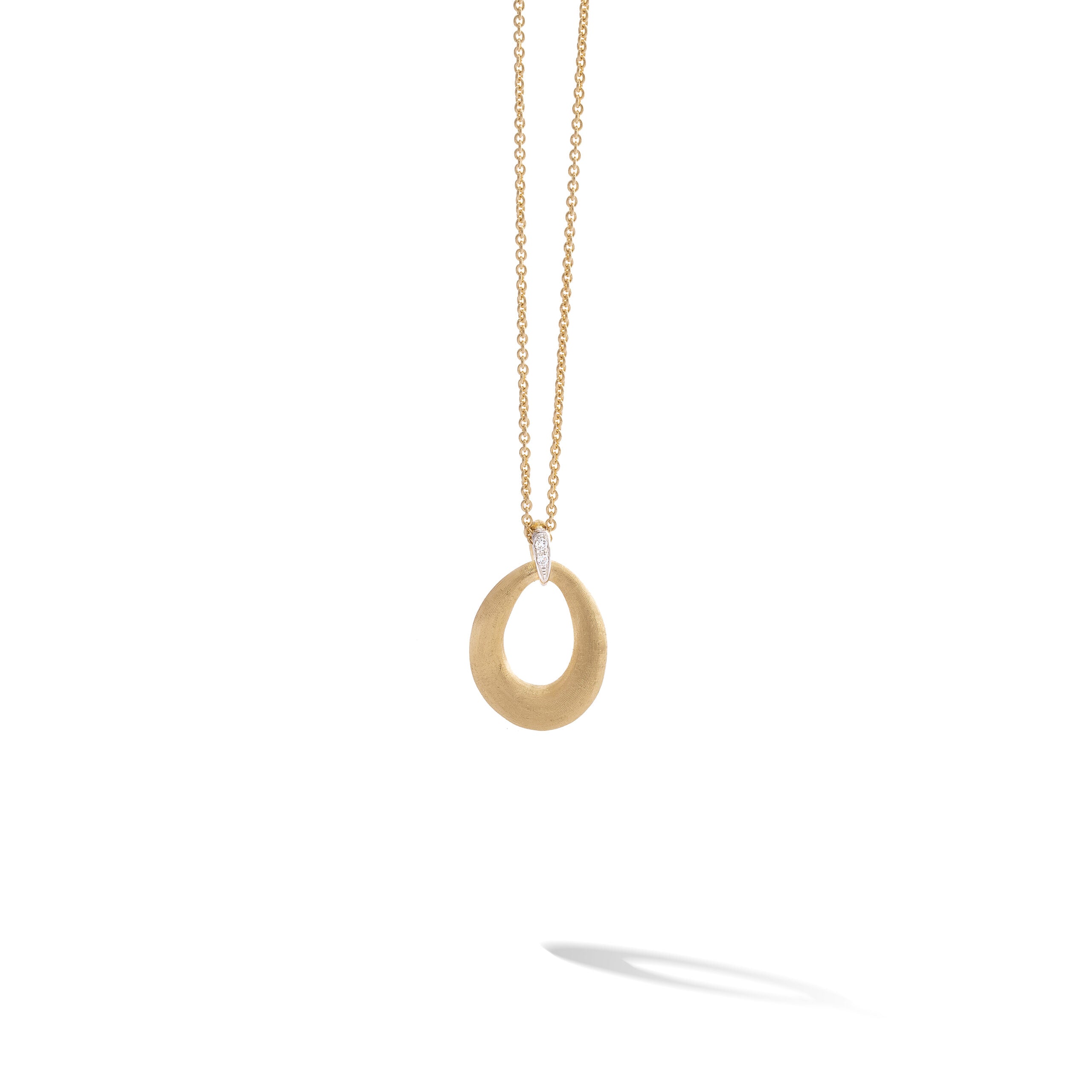 Marco Bicego Lucia Collection 18k Yellow Gold and Diamond Loop Pendant