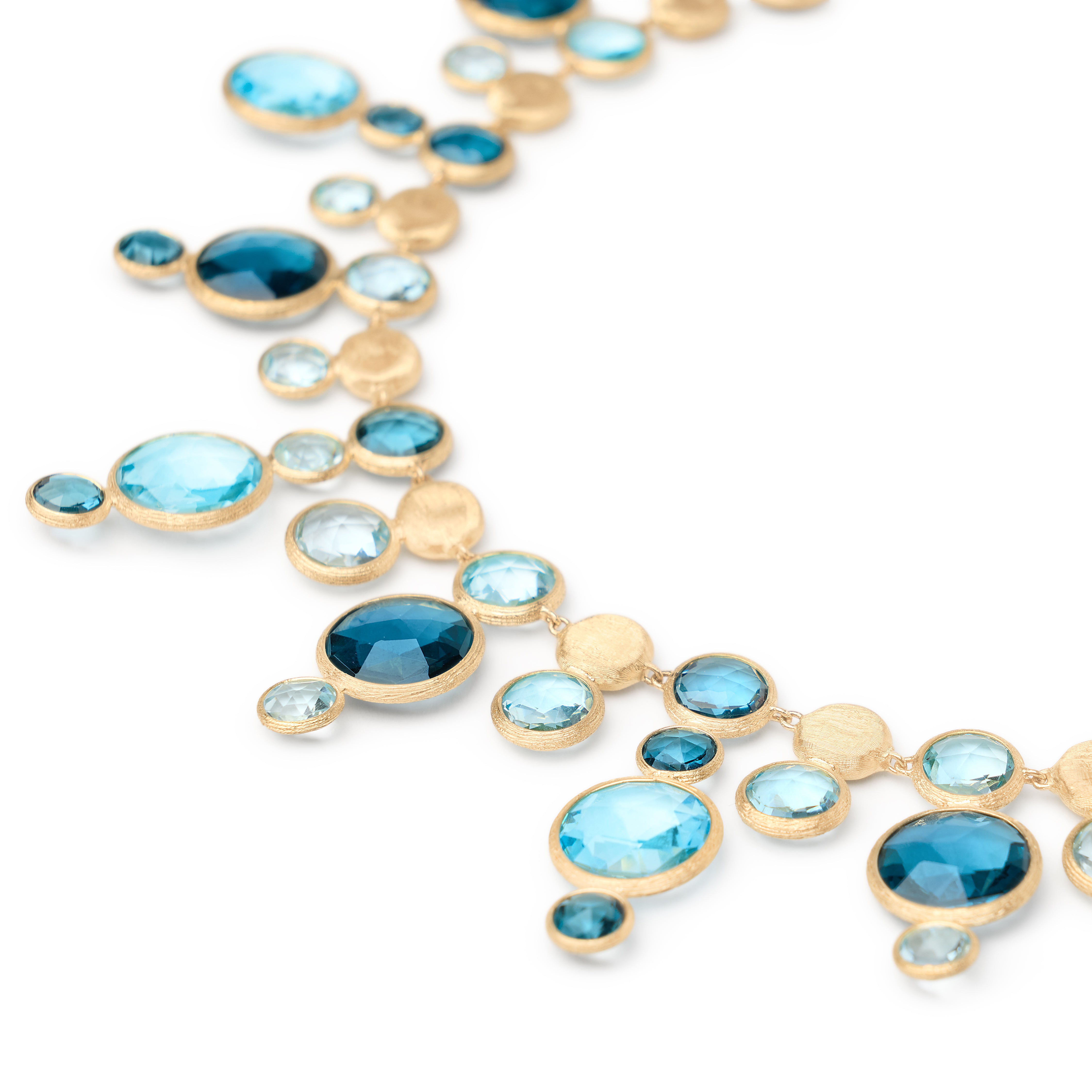 Marco Bicego Jaipur Collection 18k Yellow Gold Blue Topaz Collar Necklace