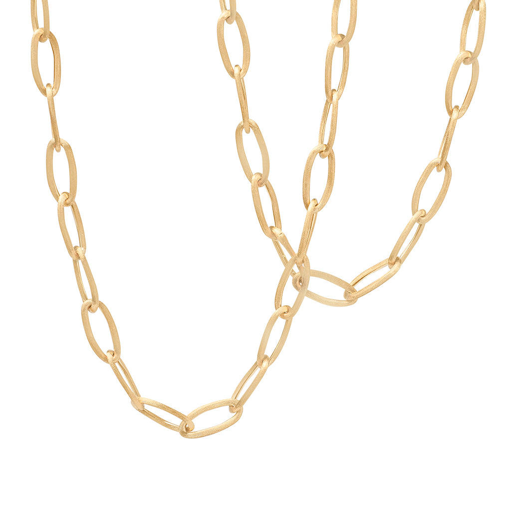 Marco Bicego Jaipur Gold Collection 18K Yellow Gold Convertible Oval Link Necklace