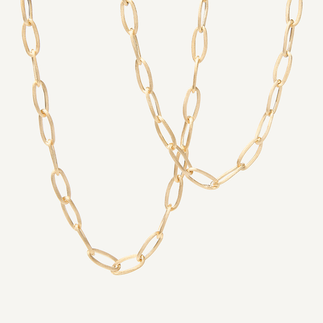 Marco Bicego Jaipur Gold Collection 18K Yellow Gold Convertible Oval Link Necklace