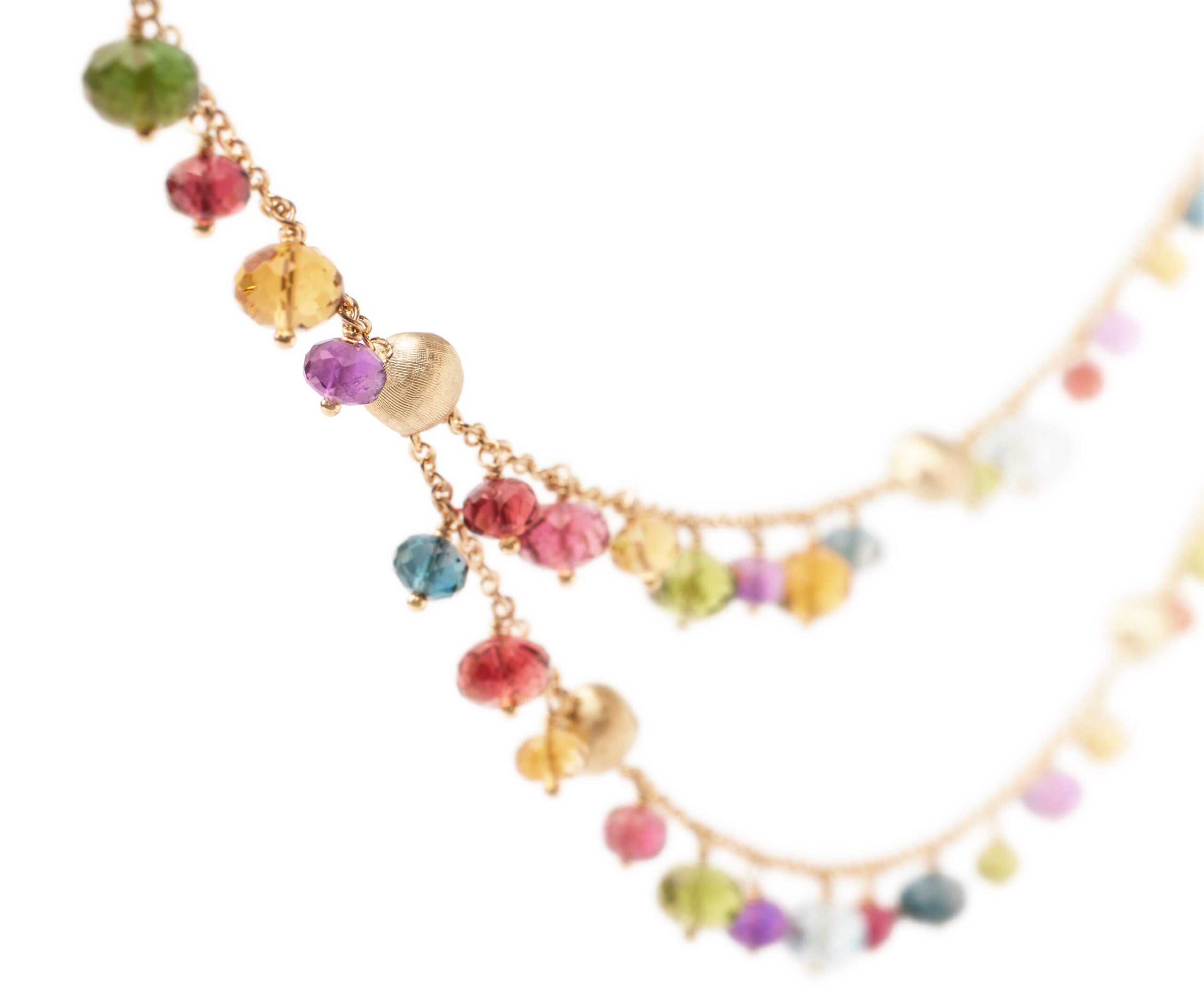 Marco Bicego Africa Collection 18k Yellow Gold 2-Strand Mixed Gemstone Necklace