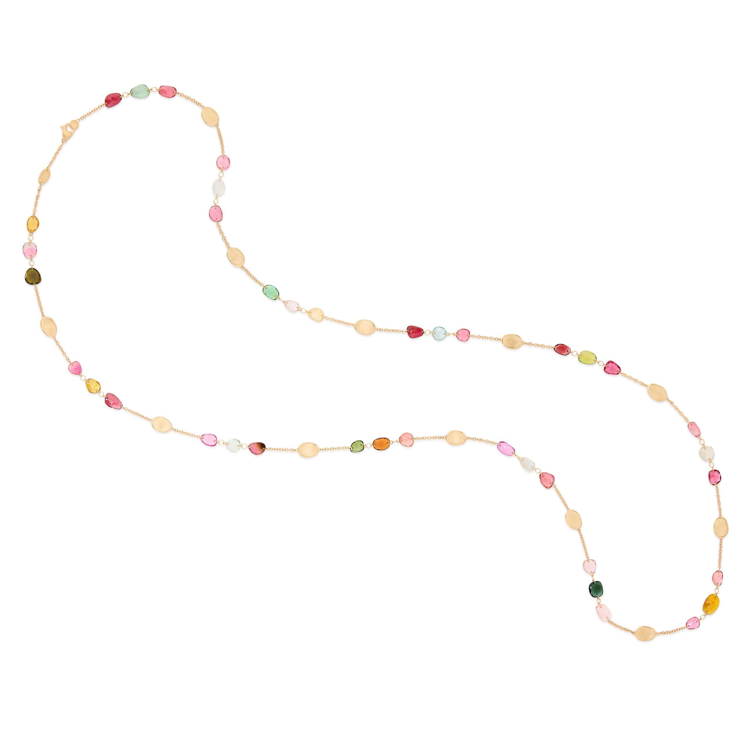 Marco Bicego Lunaria Collection 18K Yellow Gold Long Tourmaline Necklace