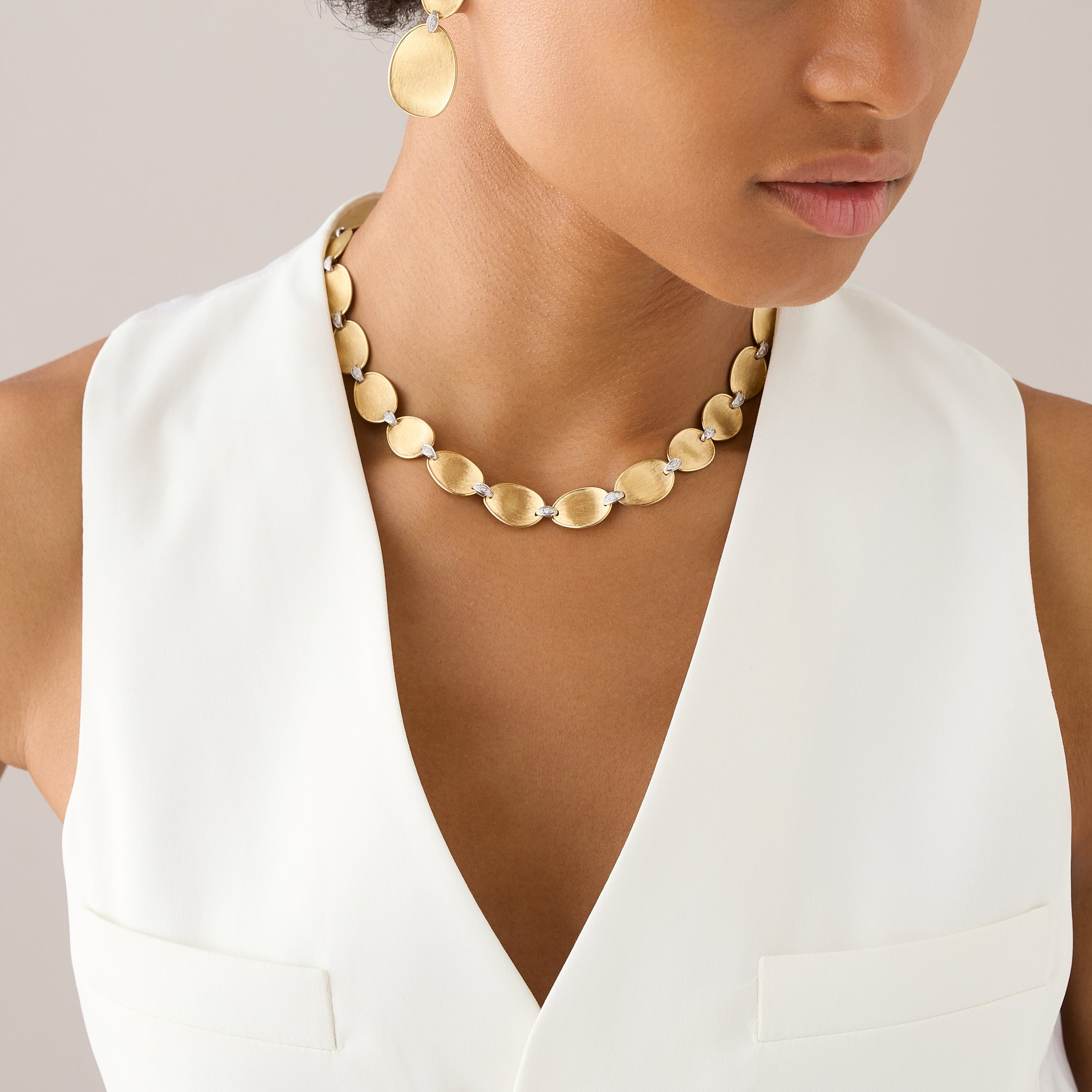 Marco Bicego Lunaria Collection 18K Yellow Gold Petals Necklace