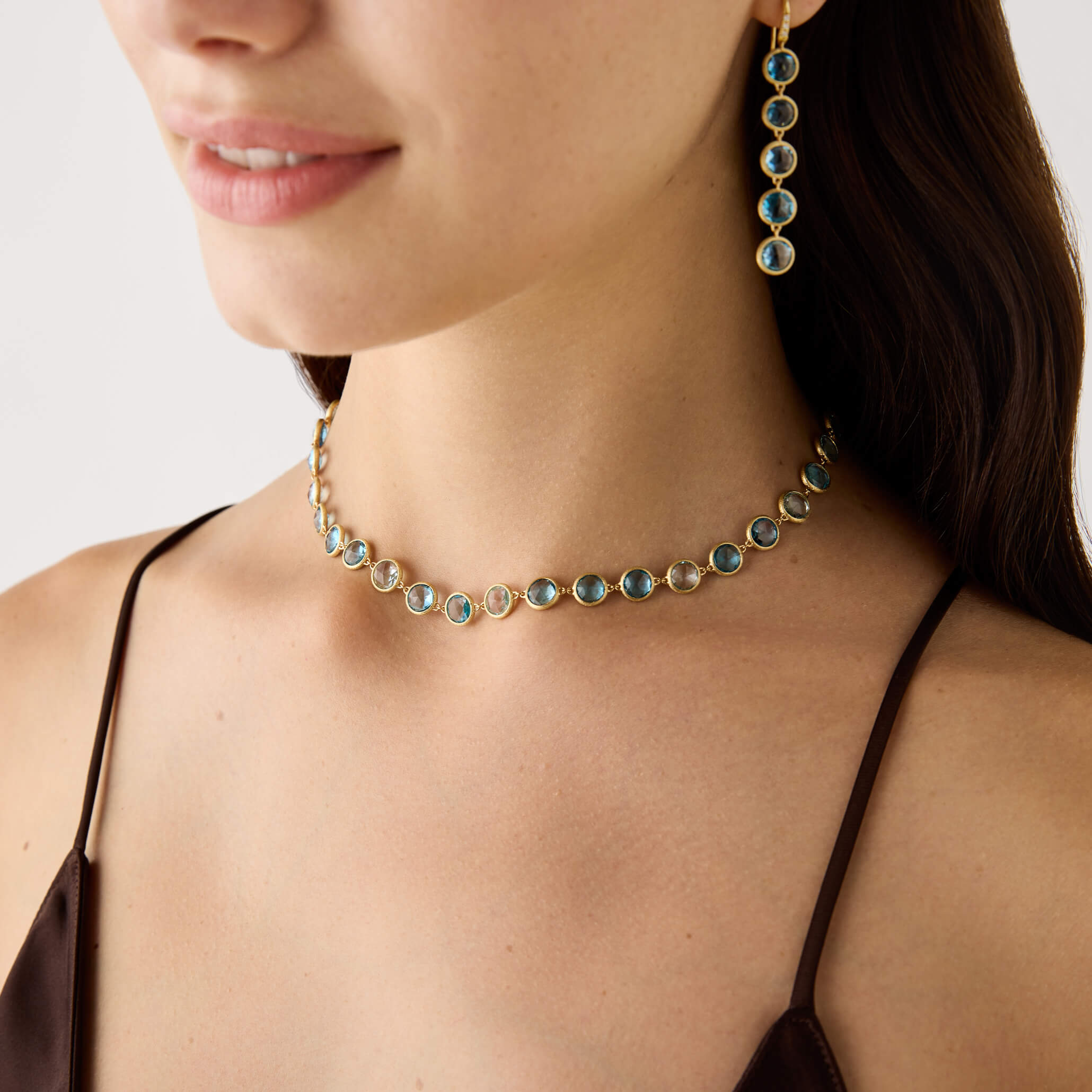 Marco Bicego Jaipur Collection Blue Topaz Necklace