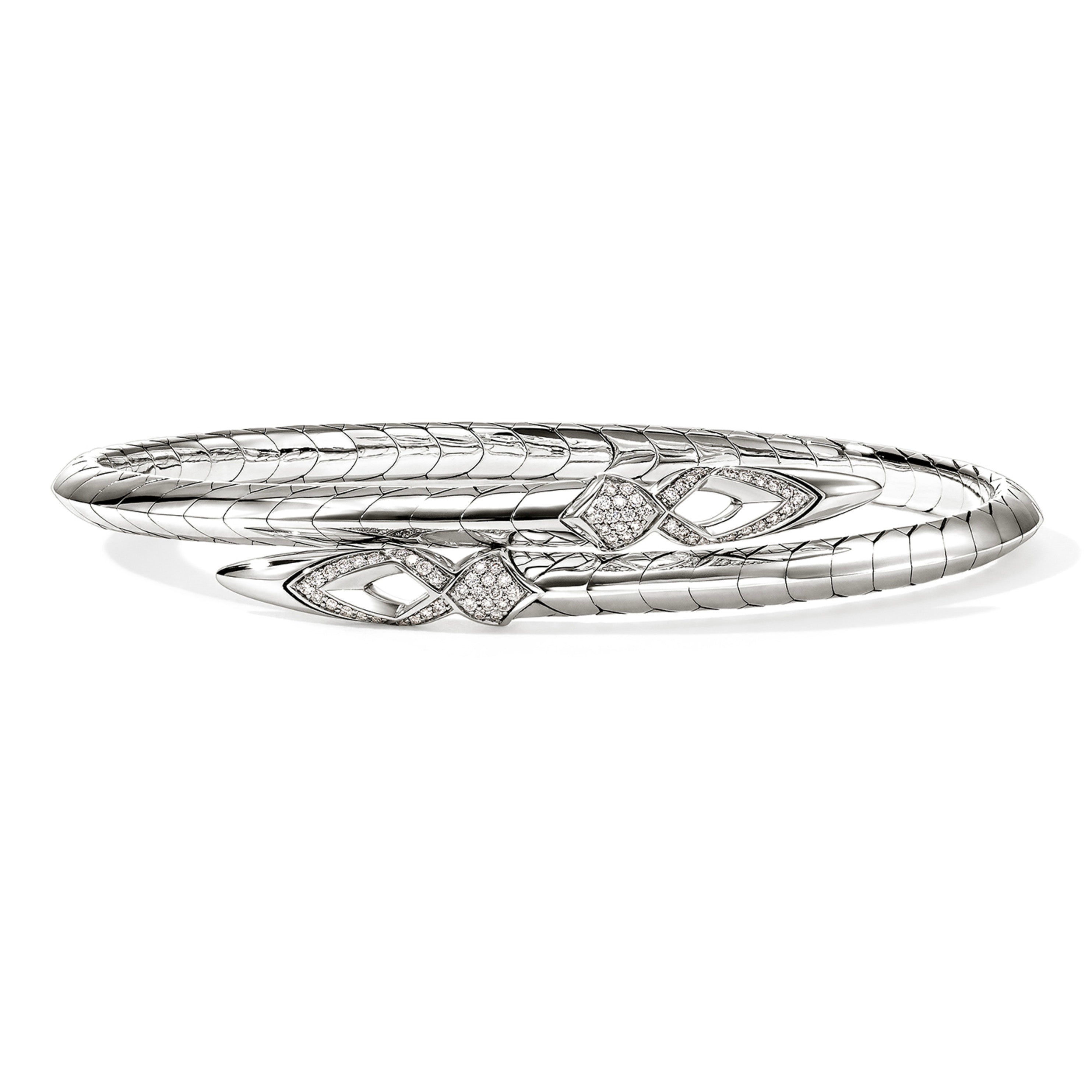 John Hardy Naga Diamond Bypass Cuff