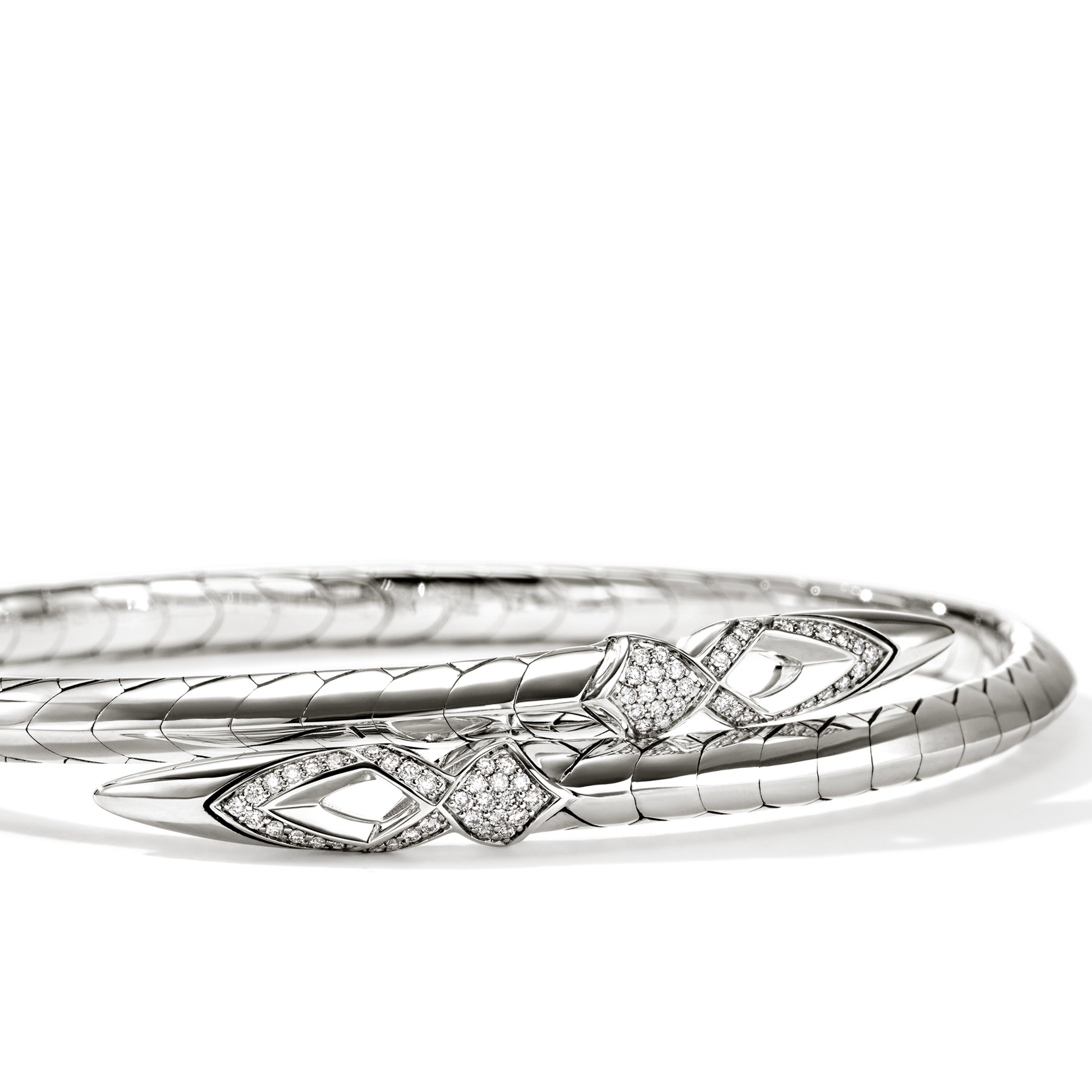 John Hardy Naga Diamond Bypass Cuff
