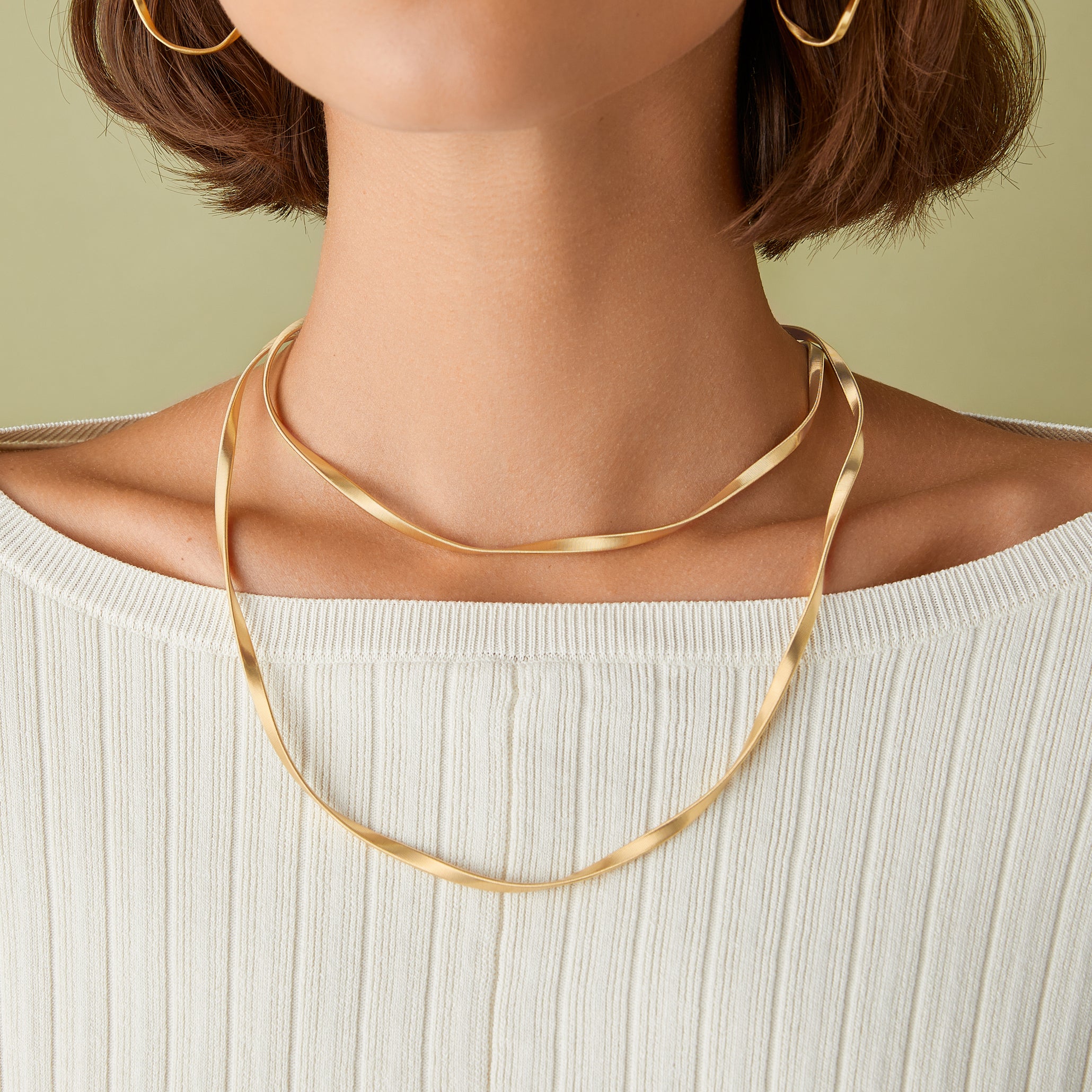 Marco Bicego Marrakech Collection 18K Yellow Gold Twisted Supreme Necklace