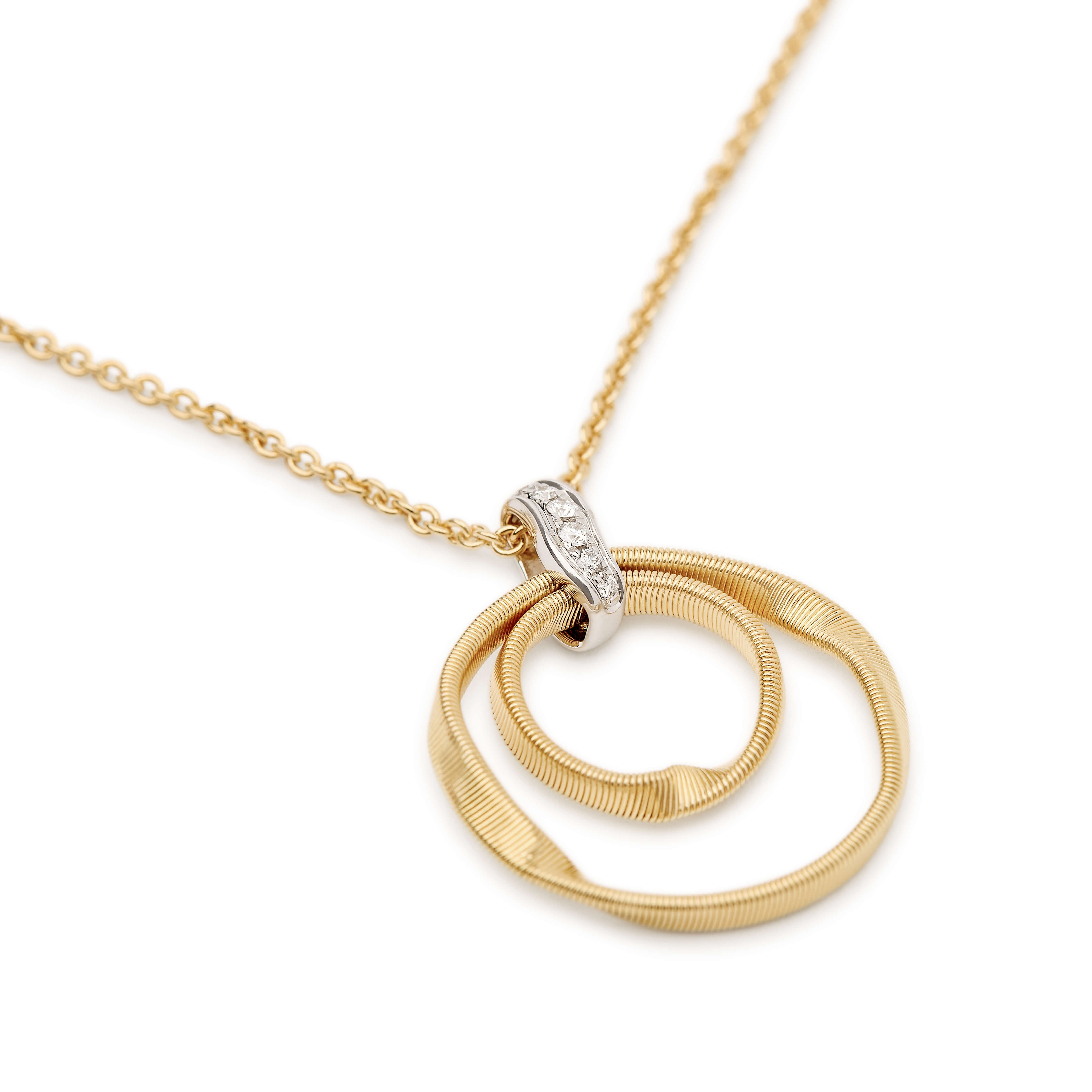 Marco Bicego Marrakech Collection Double Circle Diamond Pendant