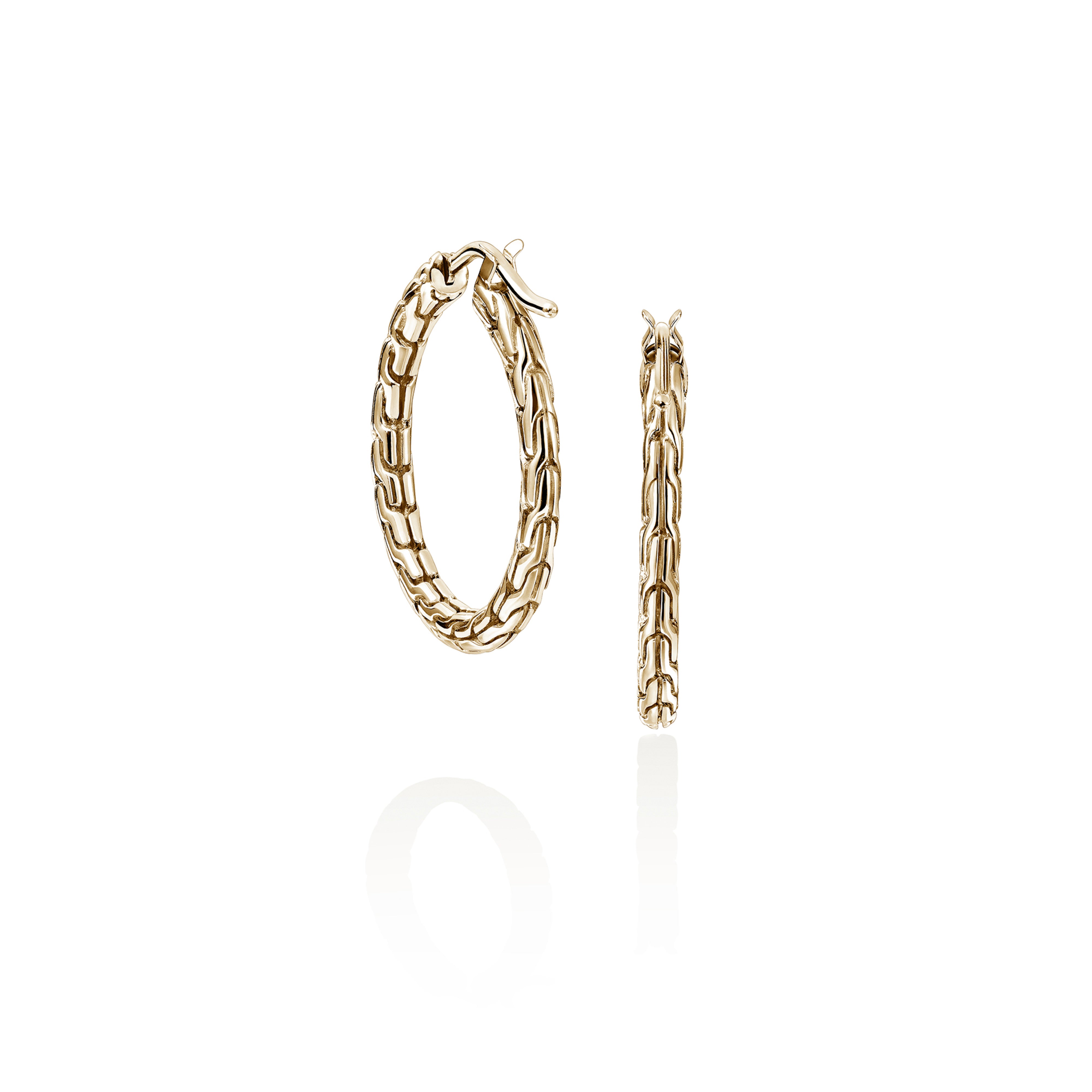 John Hardy JH Essentials Yellow Gold Hoops