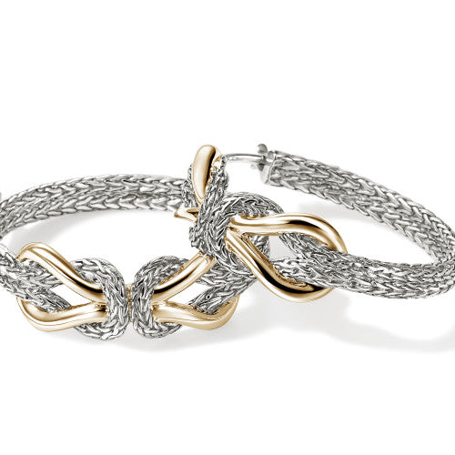 John Hardy Love Knot Two-Tone Infinity Hoops
