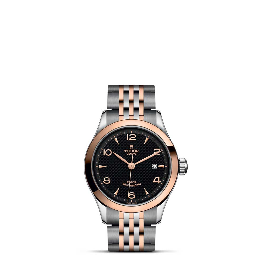 1926 28MM STEEL AND ROSE GOLD