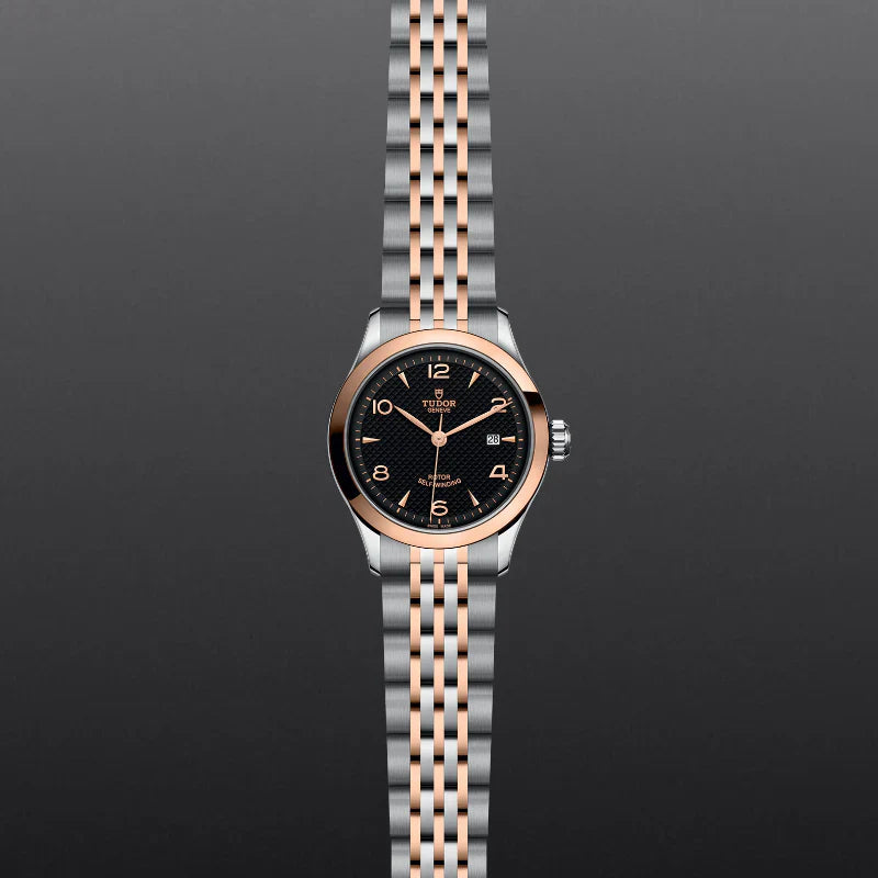 1926 28MM STEEL AND ROSE GOLD