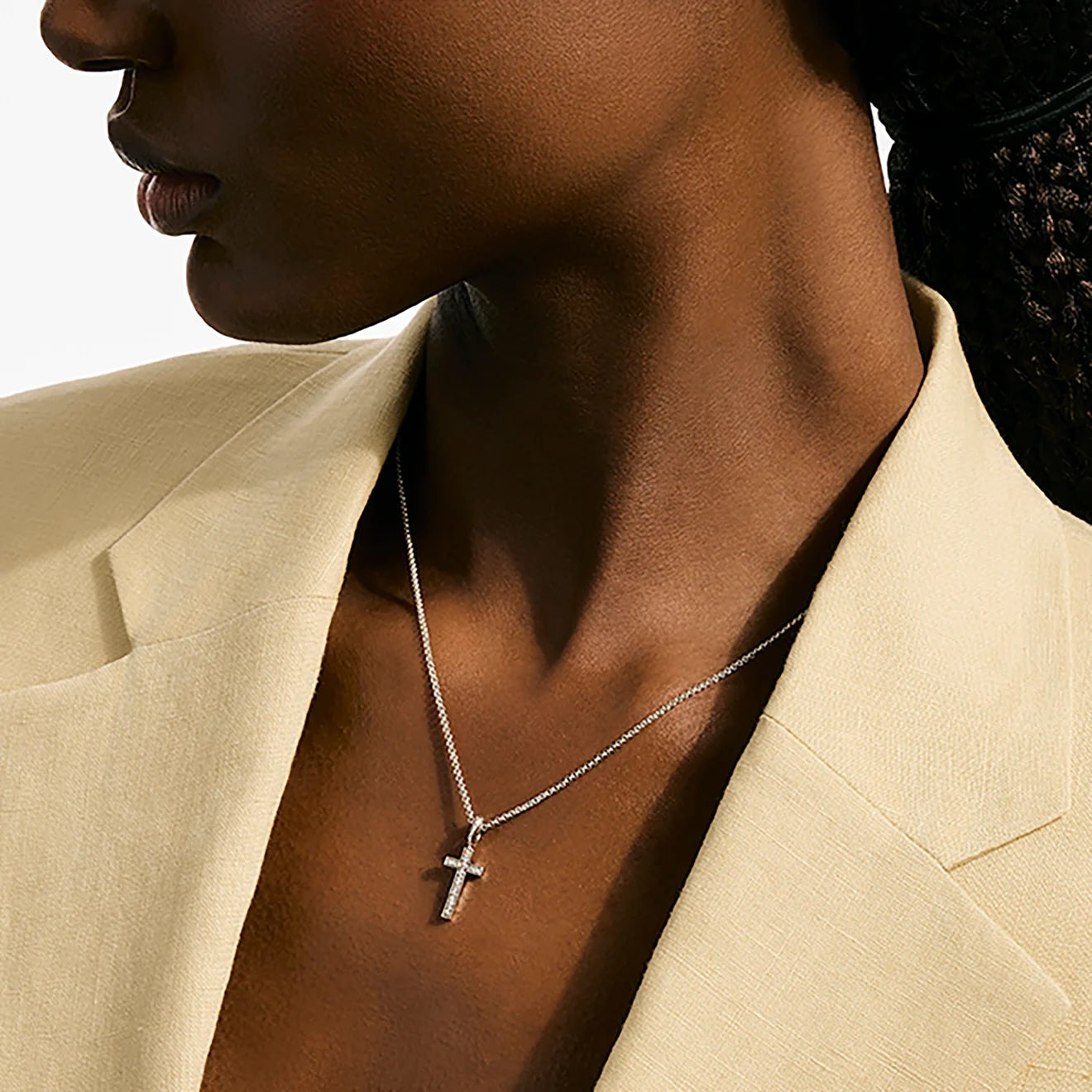 John Hardy Essentials Diamond Cross Pendant