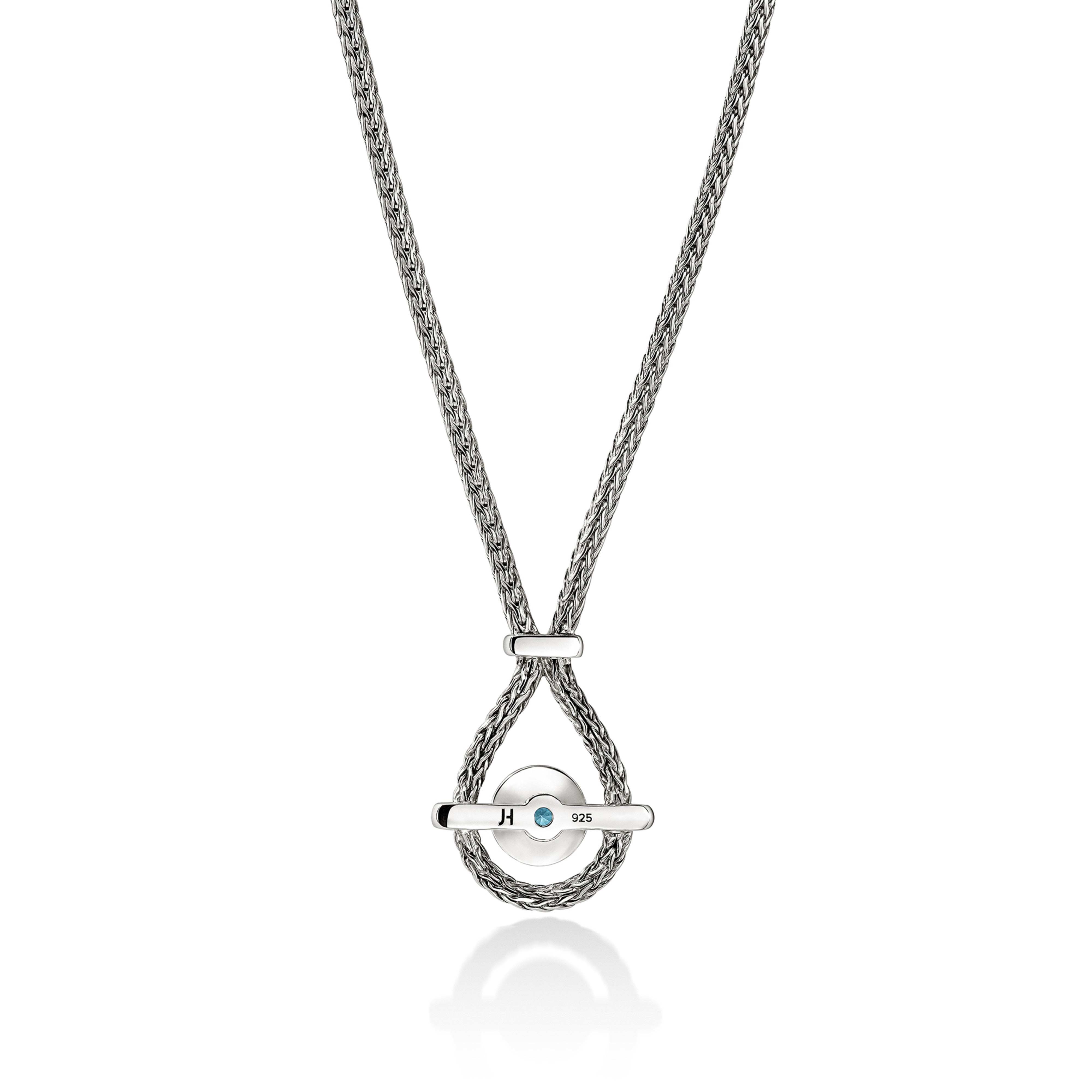 John Hardy 8mm Blue Topaz Pendant
