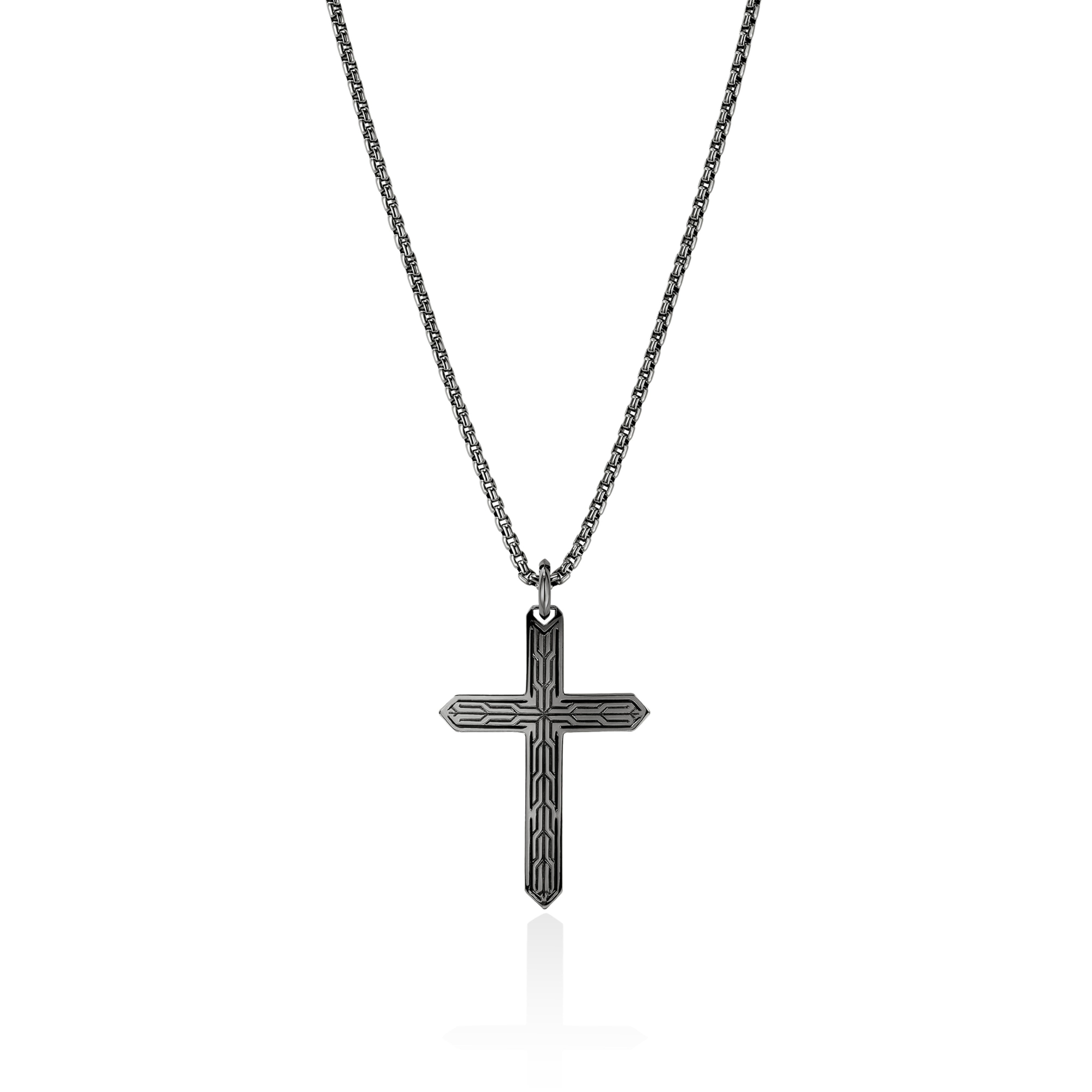 John Hardy Black Rhodium Cross Pendant