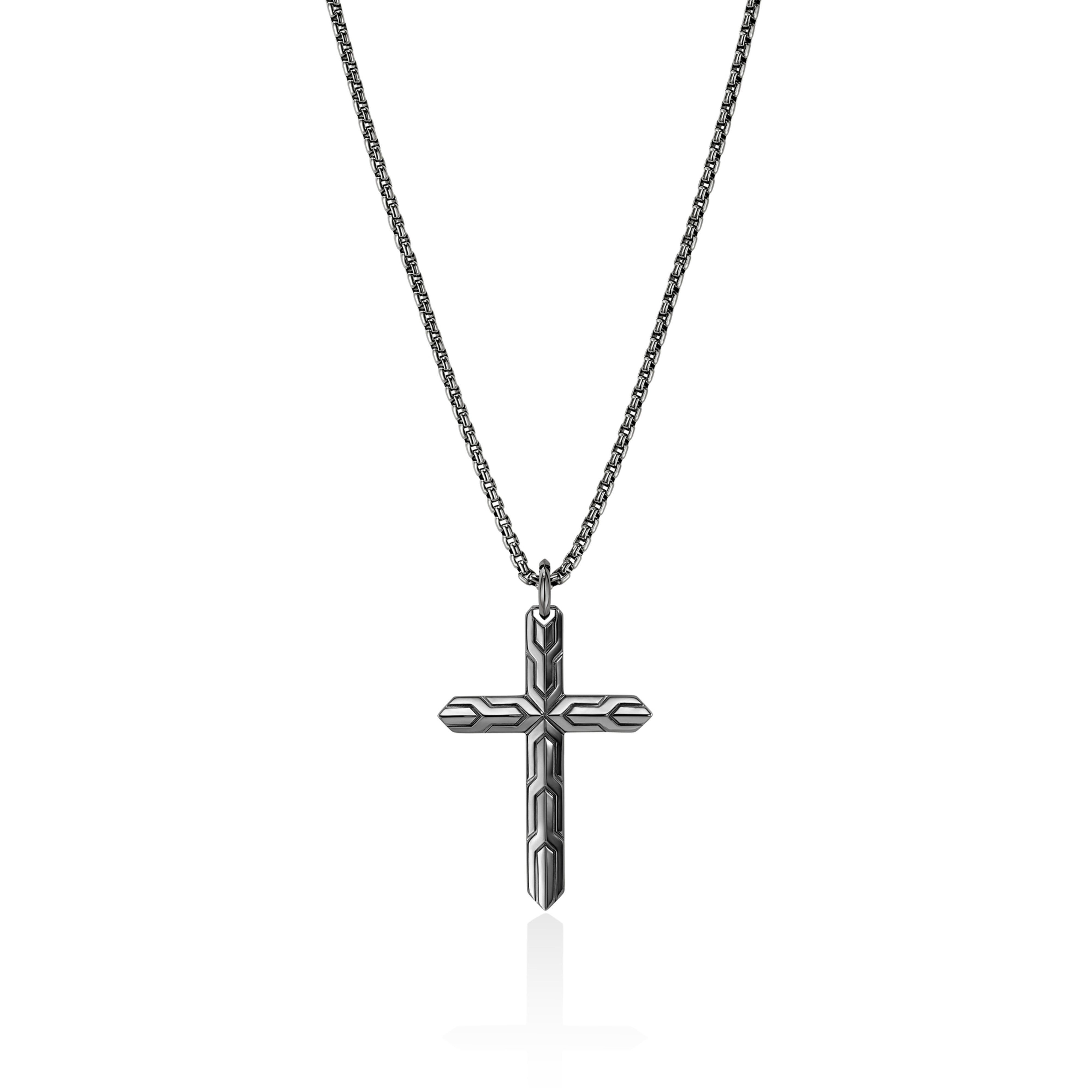 John Hardy Black Rhodium Cross Pendant