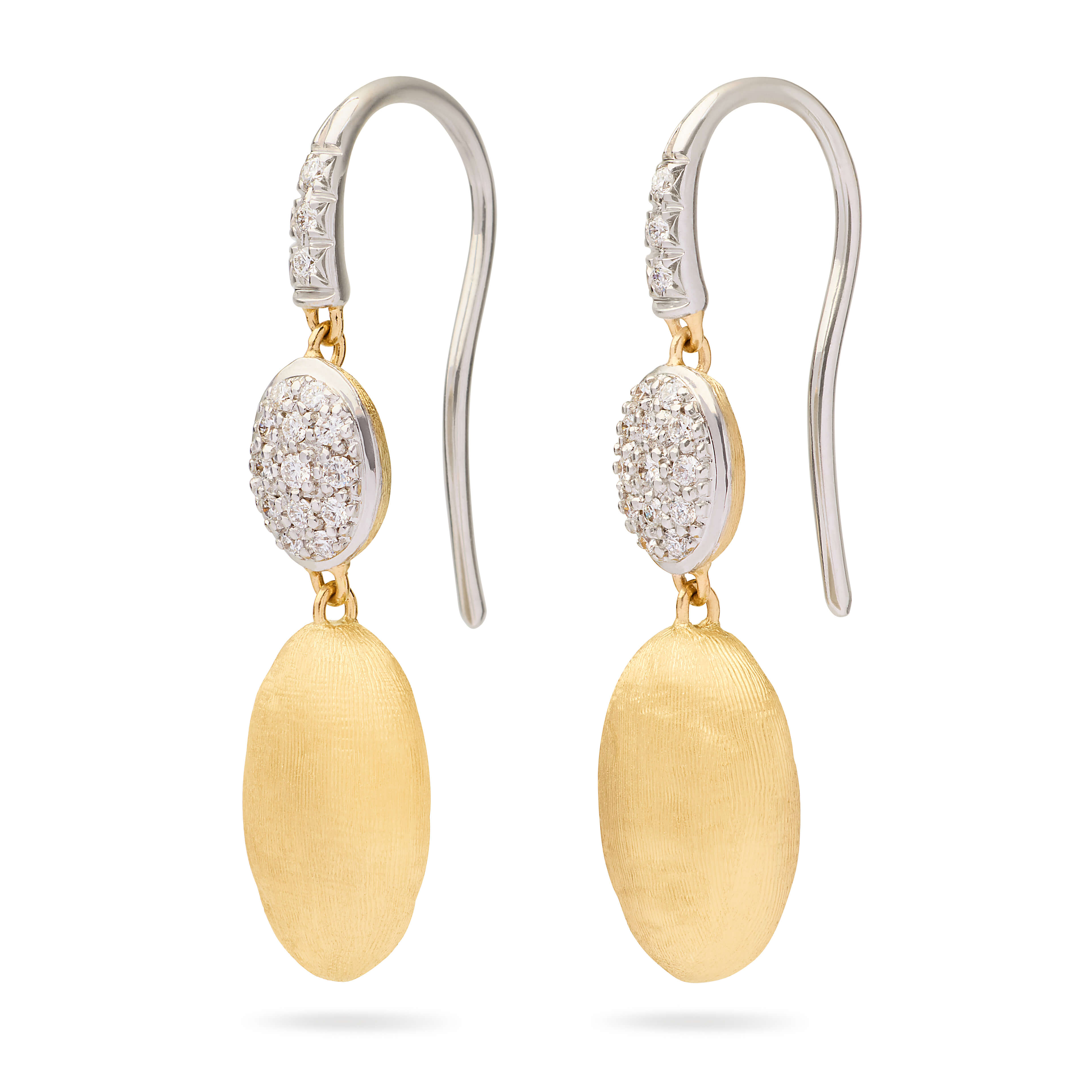 Marco Bicego Siviglia Collection Diamond Double Drop Earrings